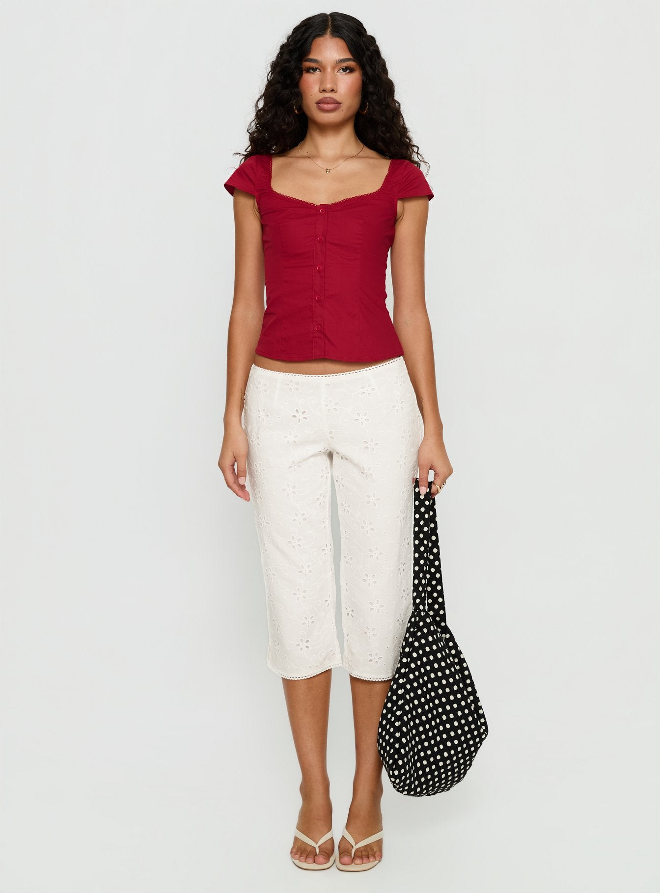 Transcendence Button Up Top Red - Image 7