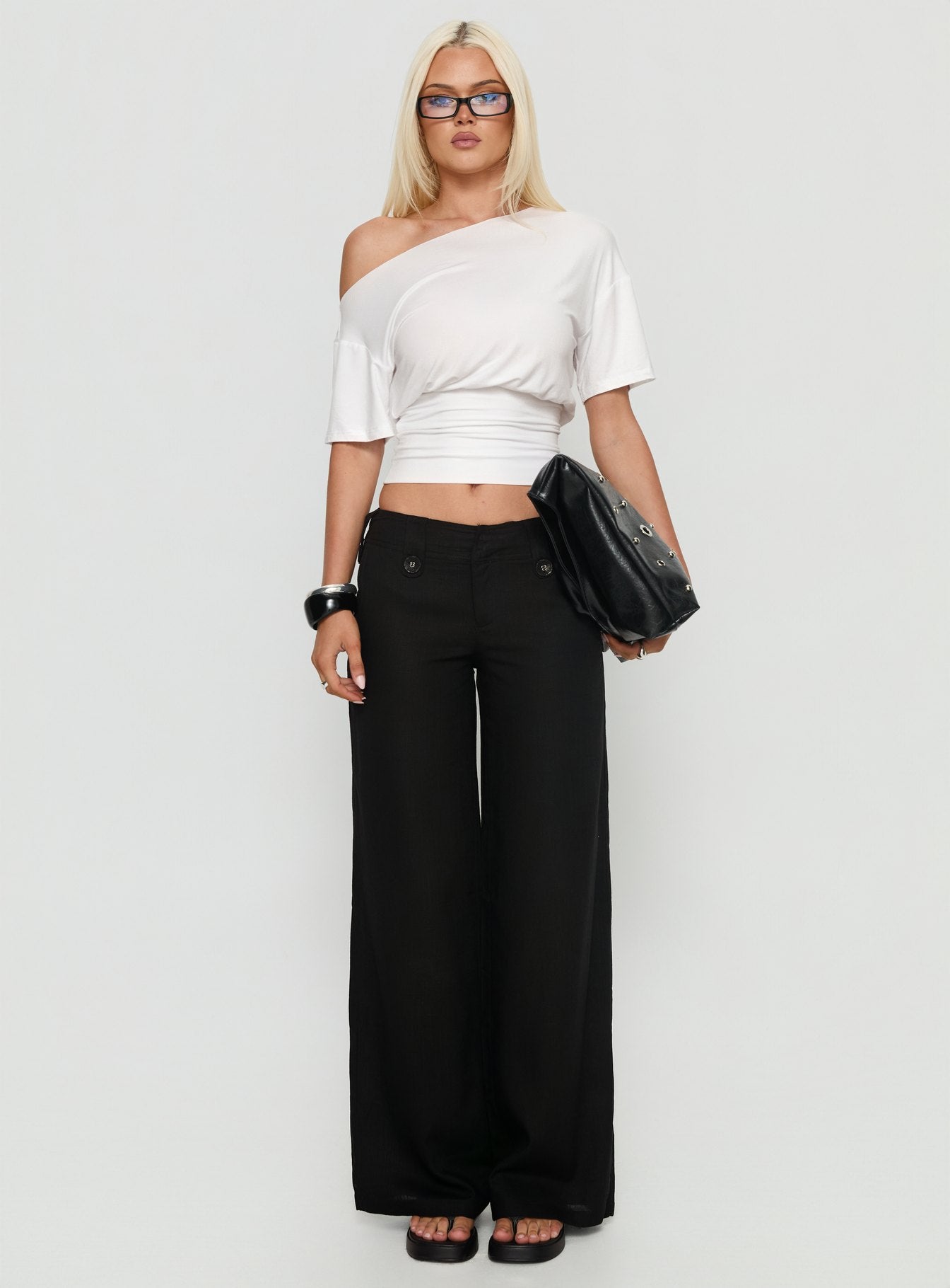 Pedra Wide Leg Pant Black - Image 6