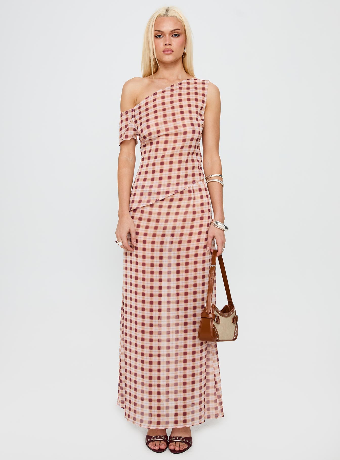 Surina Skirt Peach Check - Image 7