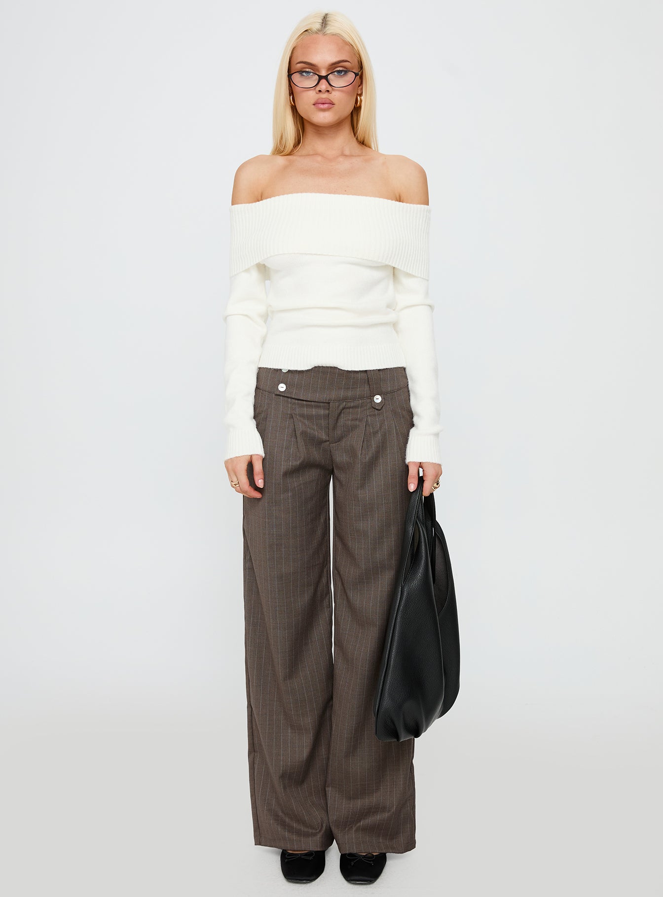 Briellea Thick Waistband Pant Pinstripe - Image 7