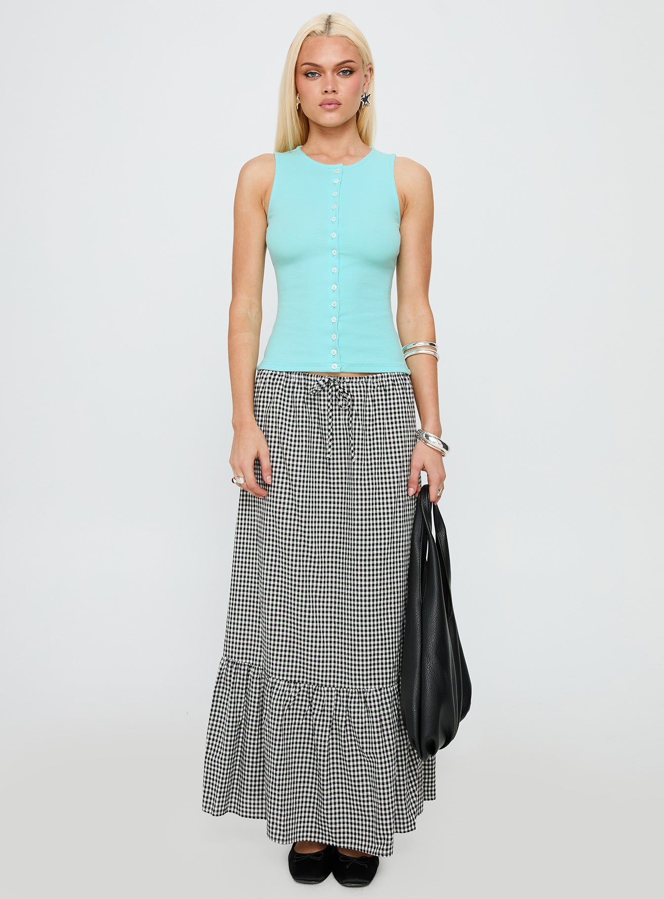 Total Angel Button Up Top Blue - Image 6