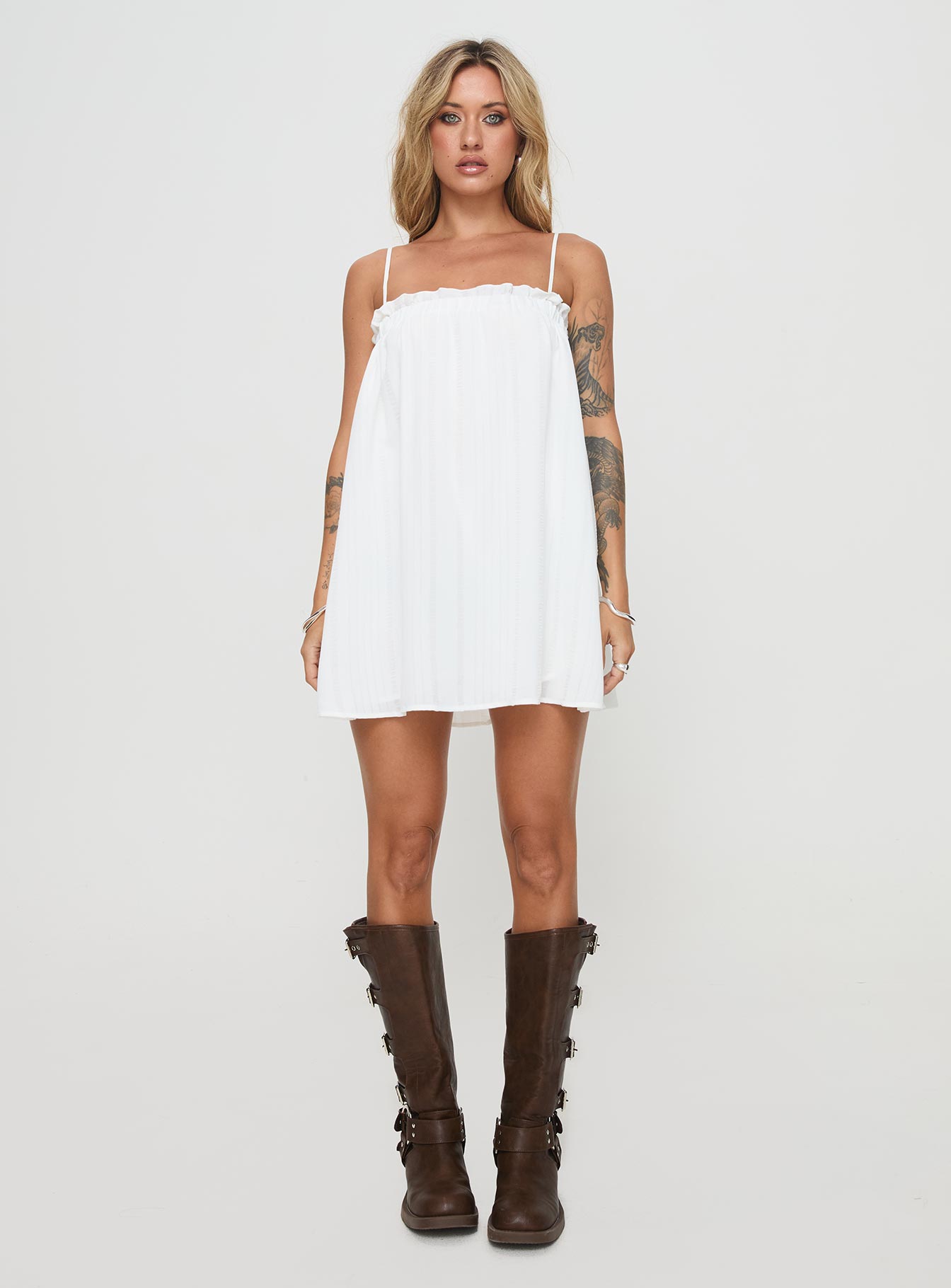 Marsaline Mini Dress White - Image 7