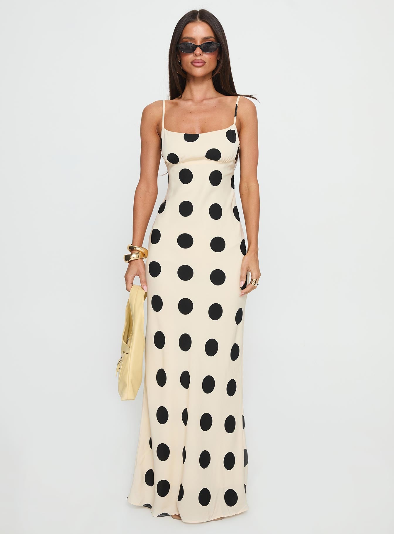 Avienna Maxi Dress Cream Polka Dot - Image 7