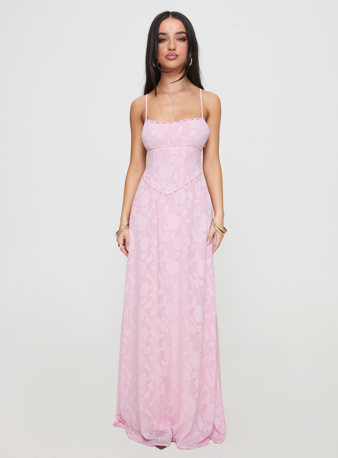 South Of France Maxi Dress Pink - Image 8