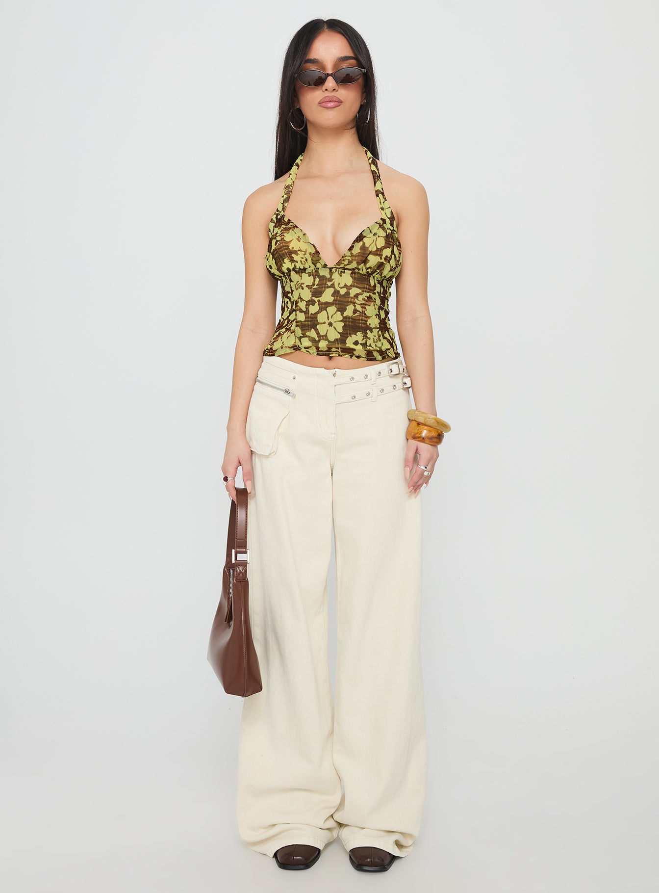 Aspyn Halter Top Yellow Floral - Image 6