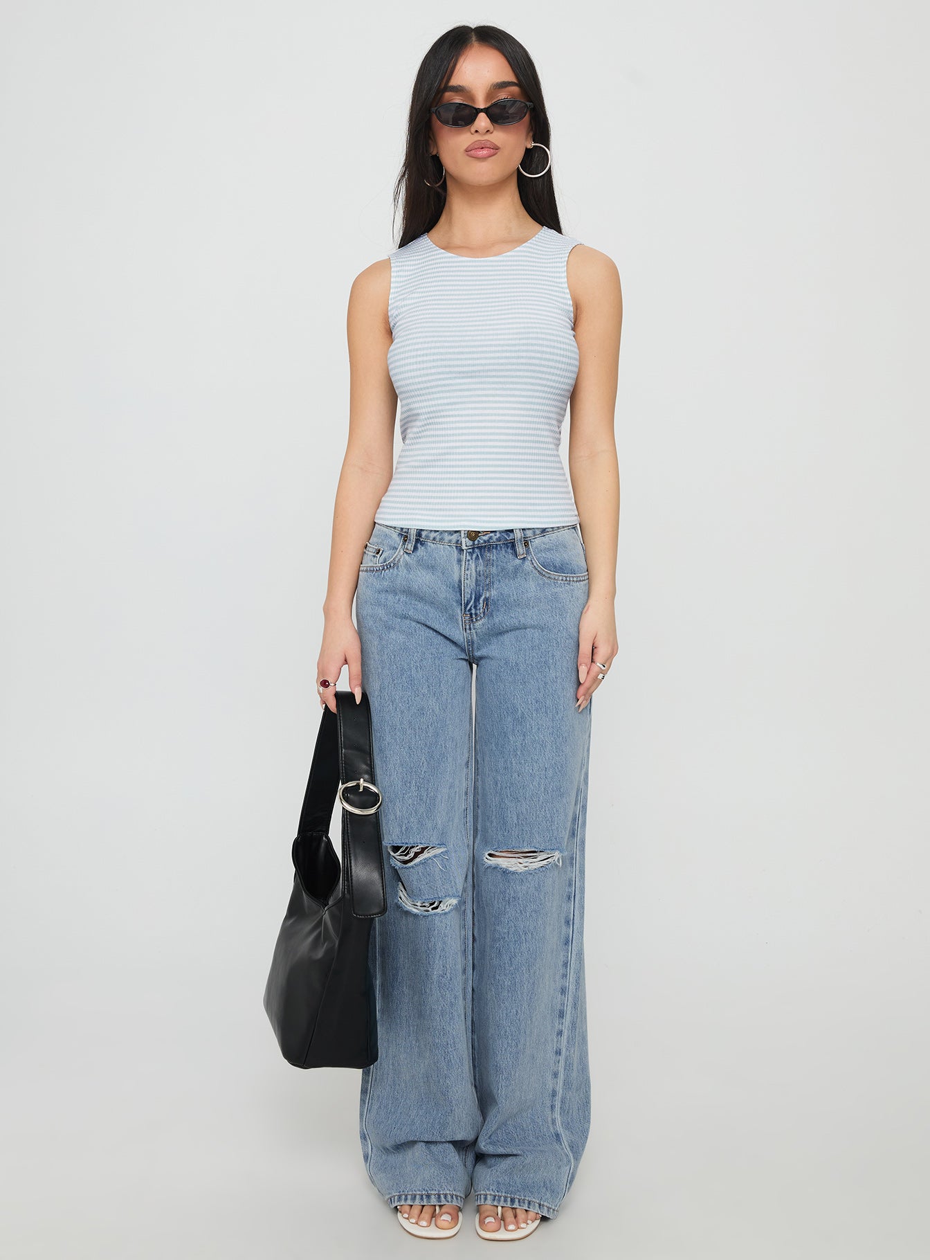 Dystran Top Blue White Stripe - Image 7