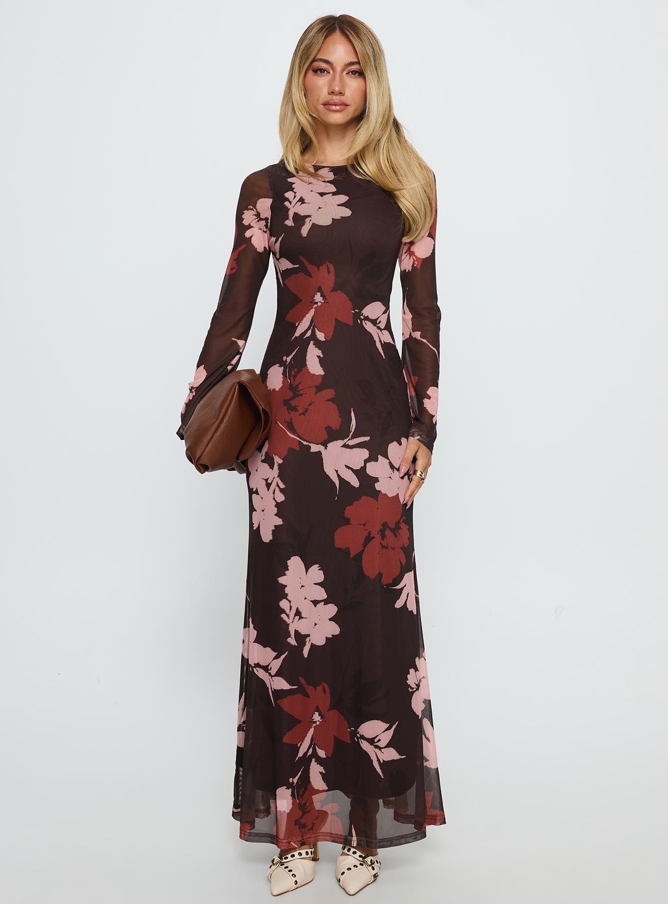 Istefania Long Sleeve Maxi Dress Multi - Image 6