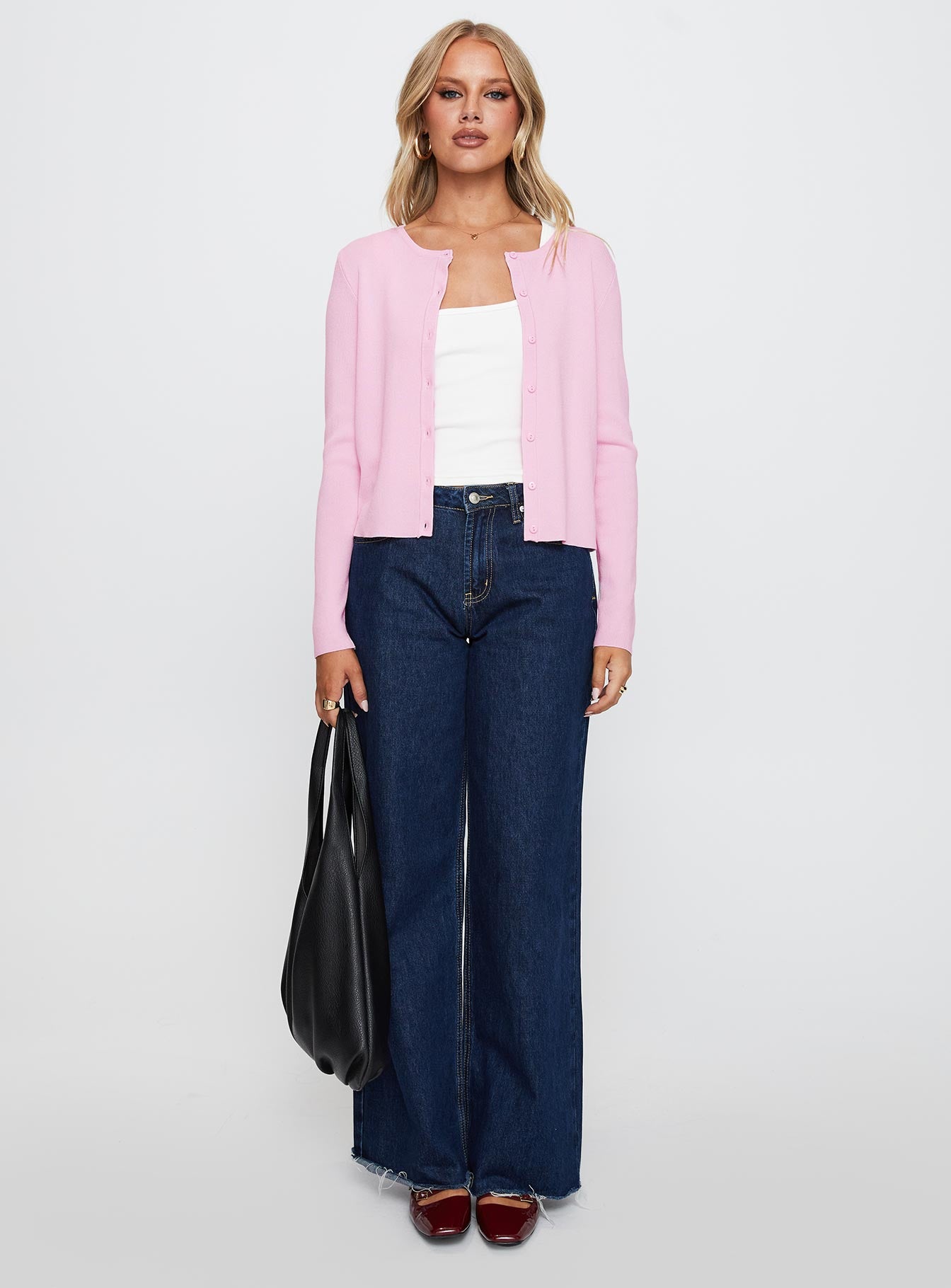 Old Burlington Knit Cardigan Pink - Image 6