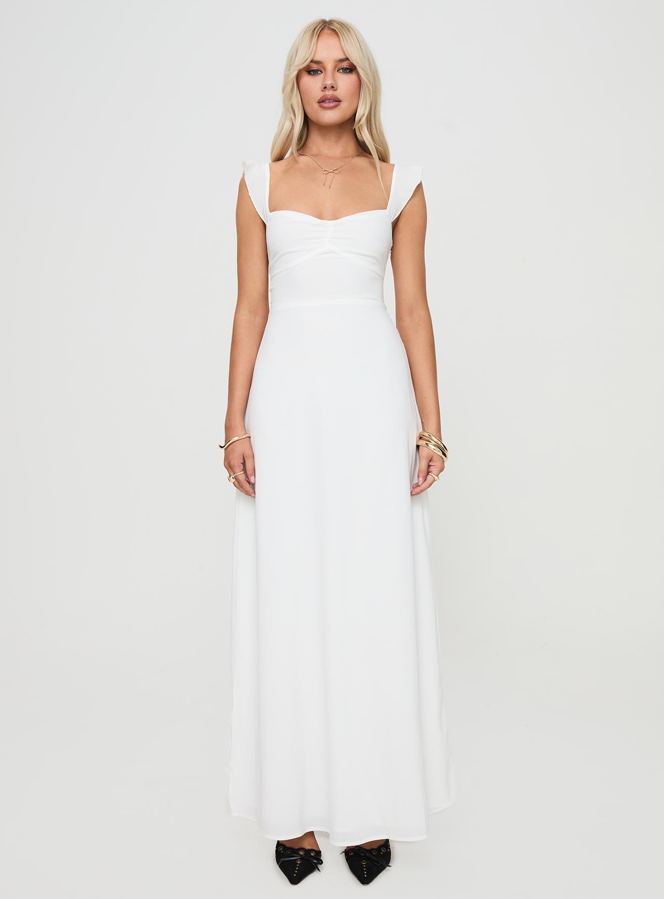 Landon Maxi Dress White - Image 7
