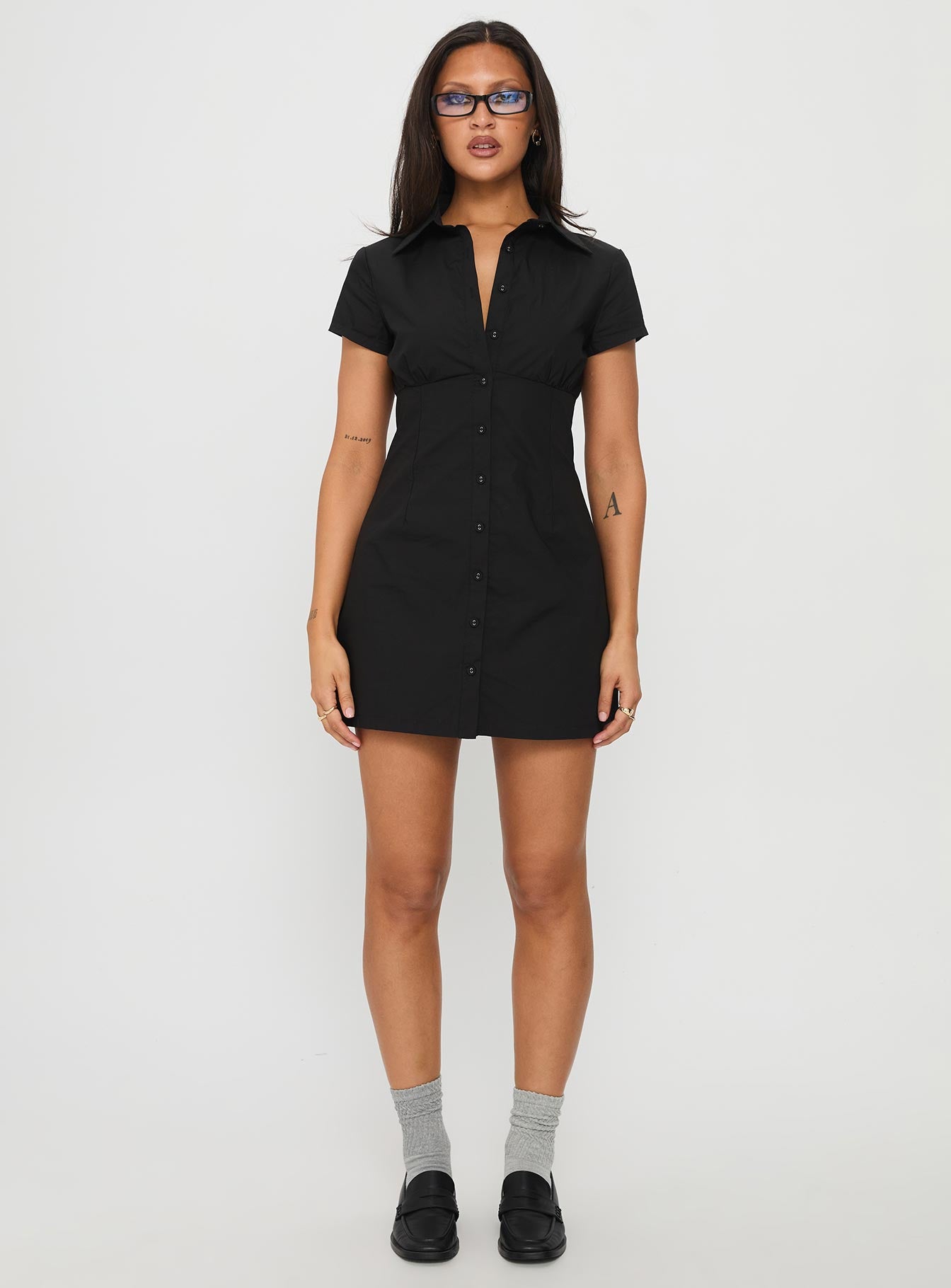 Motley Mini Dress Black - Image 7
