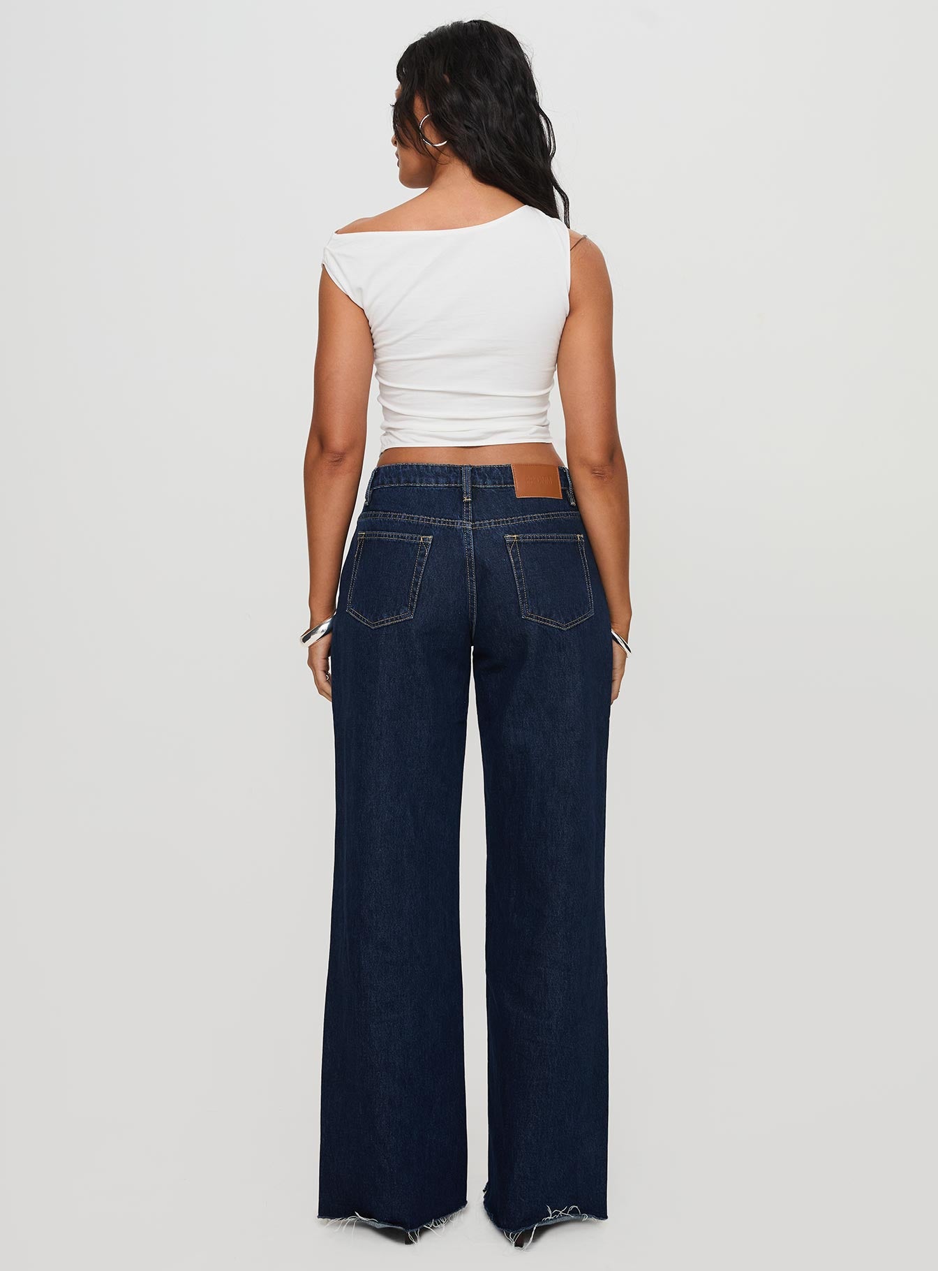 Darla Low Rise Straight Leg Jean Dark Blue Wash Petite - Image 5