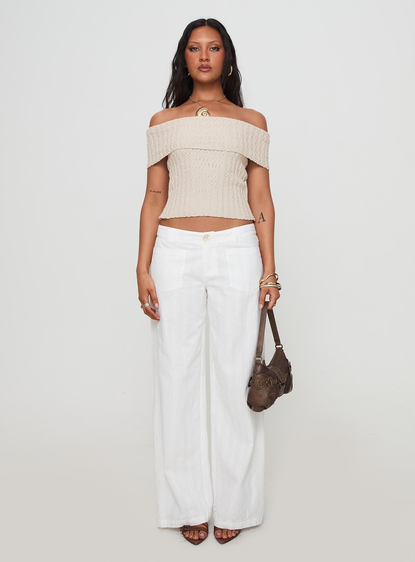 Vendi Low Rise Pant White - Image 7