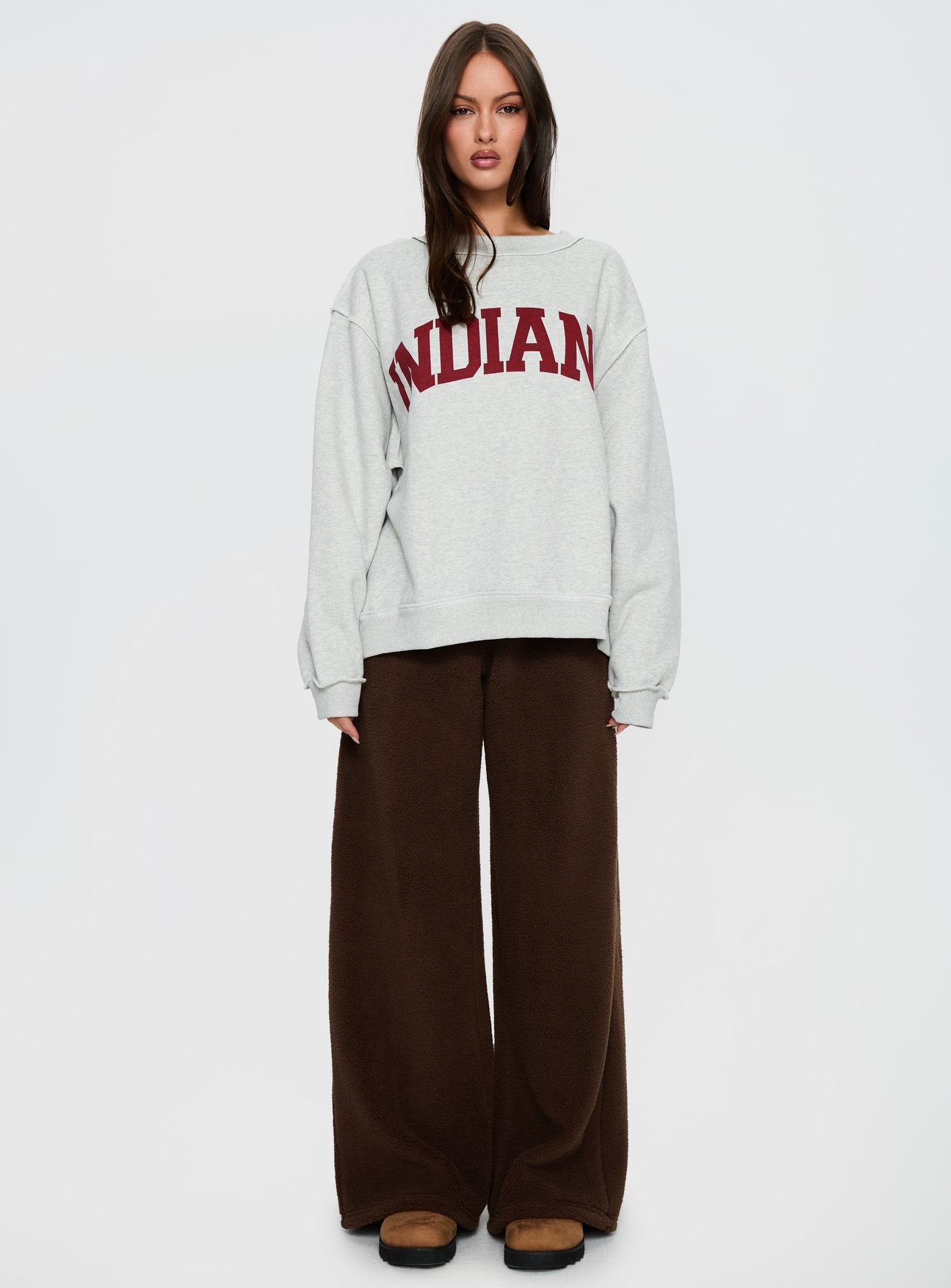 Siberia Fleece Track Pant Chocolate Brown - Image 7