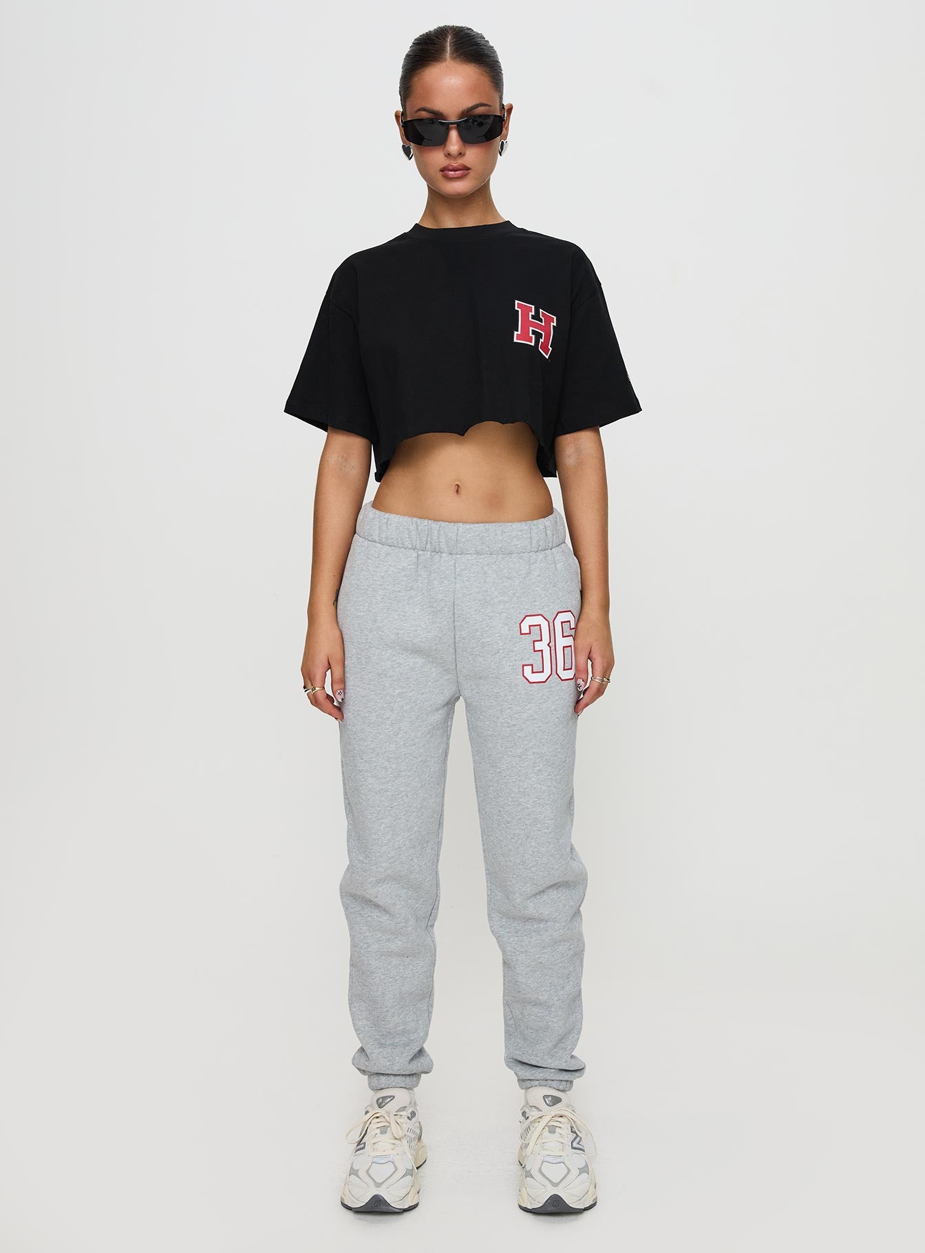 Harvard Graphic Track Top Black - Image 7