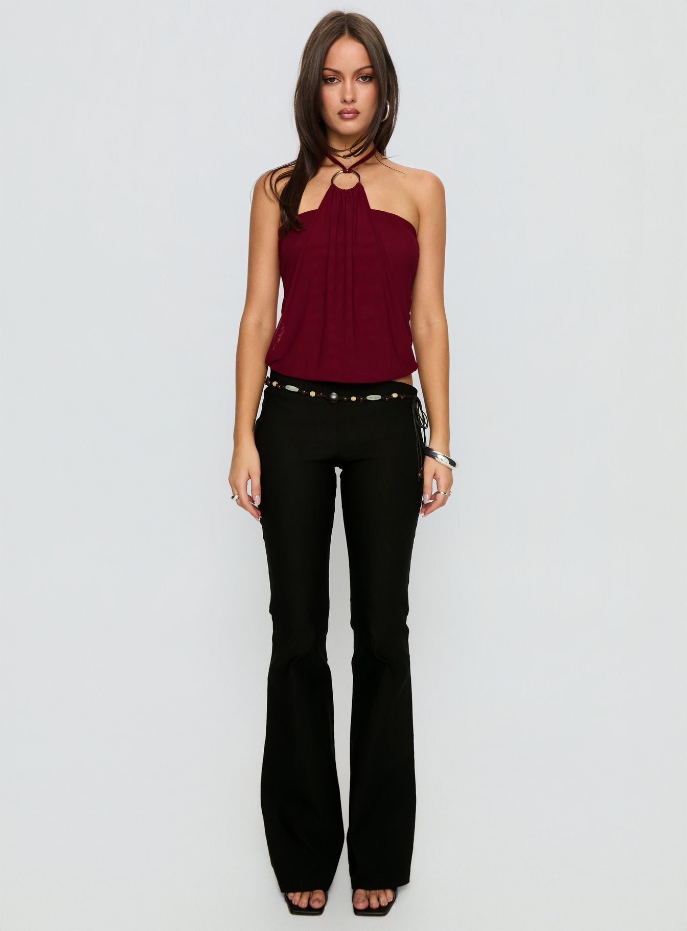Krislynn Button Belt Pants Black - Image 7