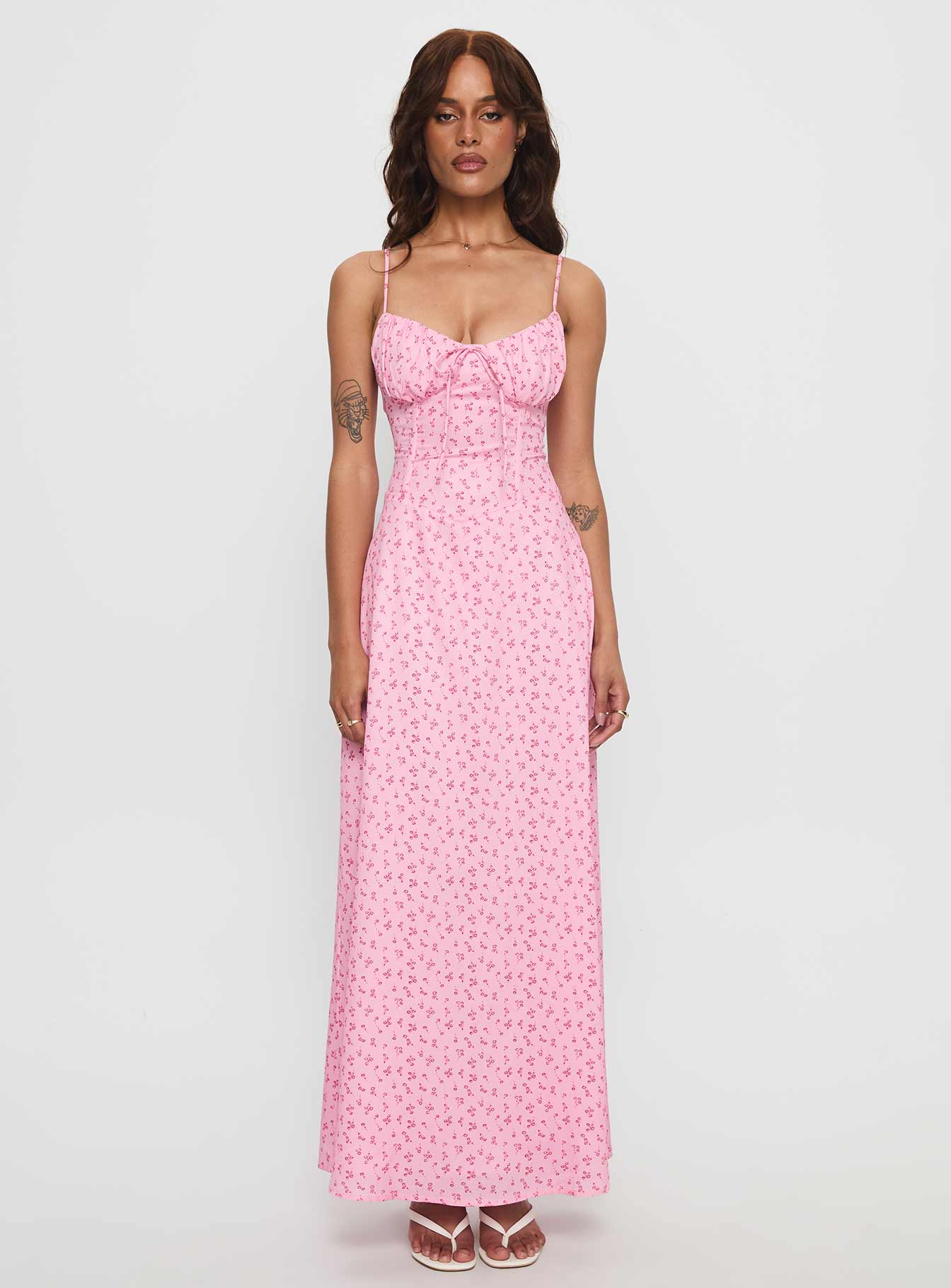Members Only Maxi Dress Pink Floral - Image 6