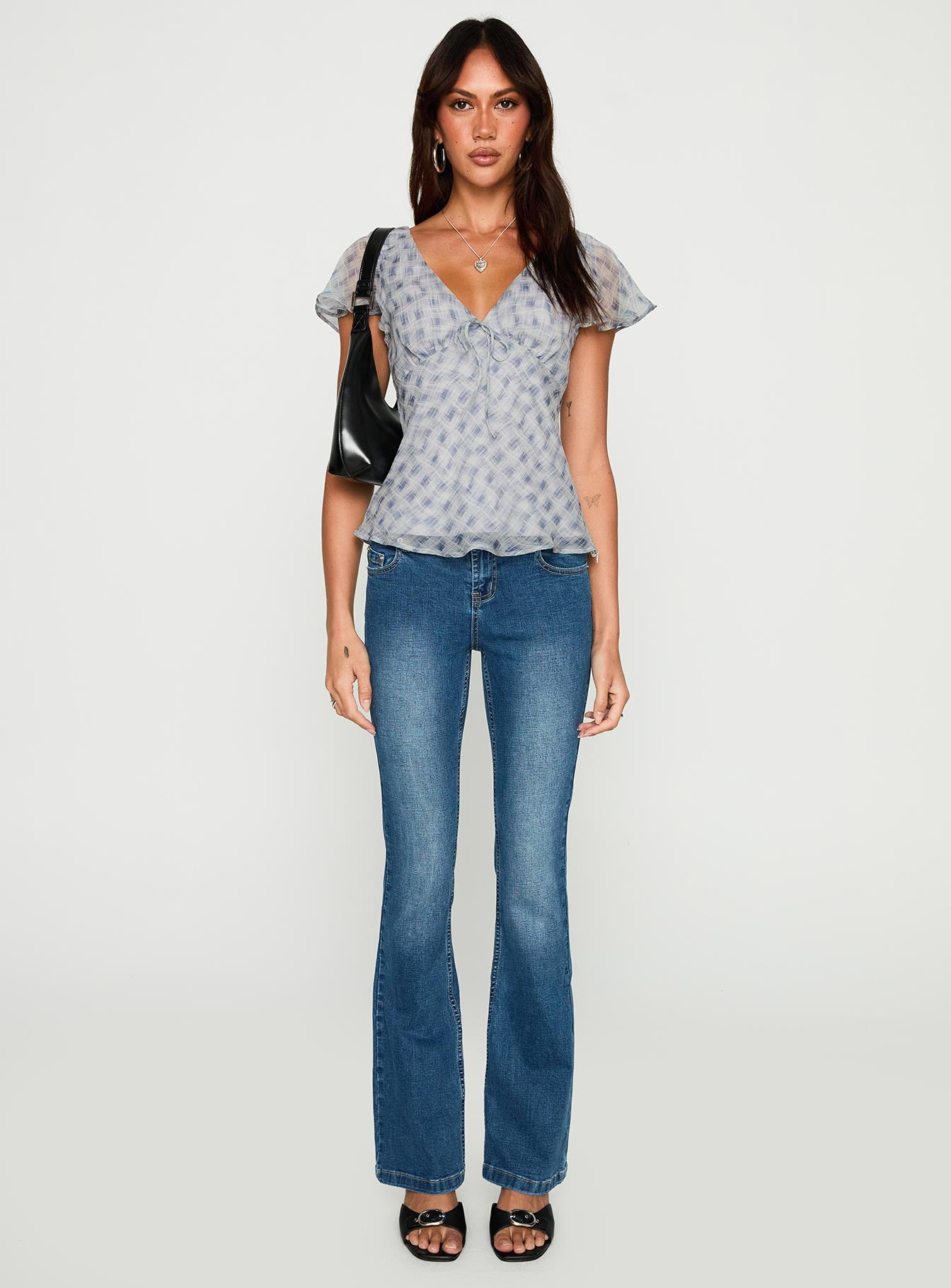 My Last Love Top Blue Check - Image 6