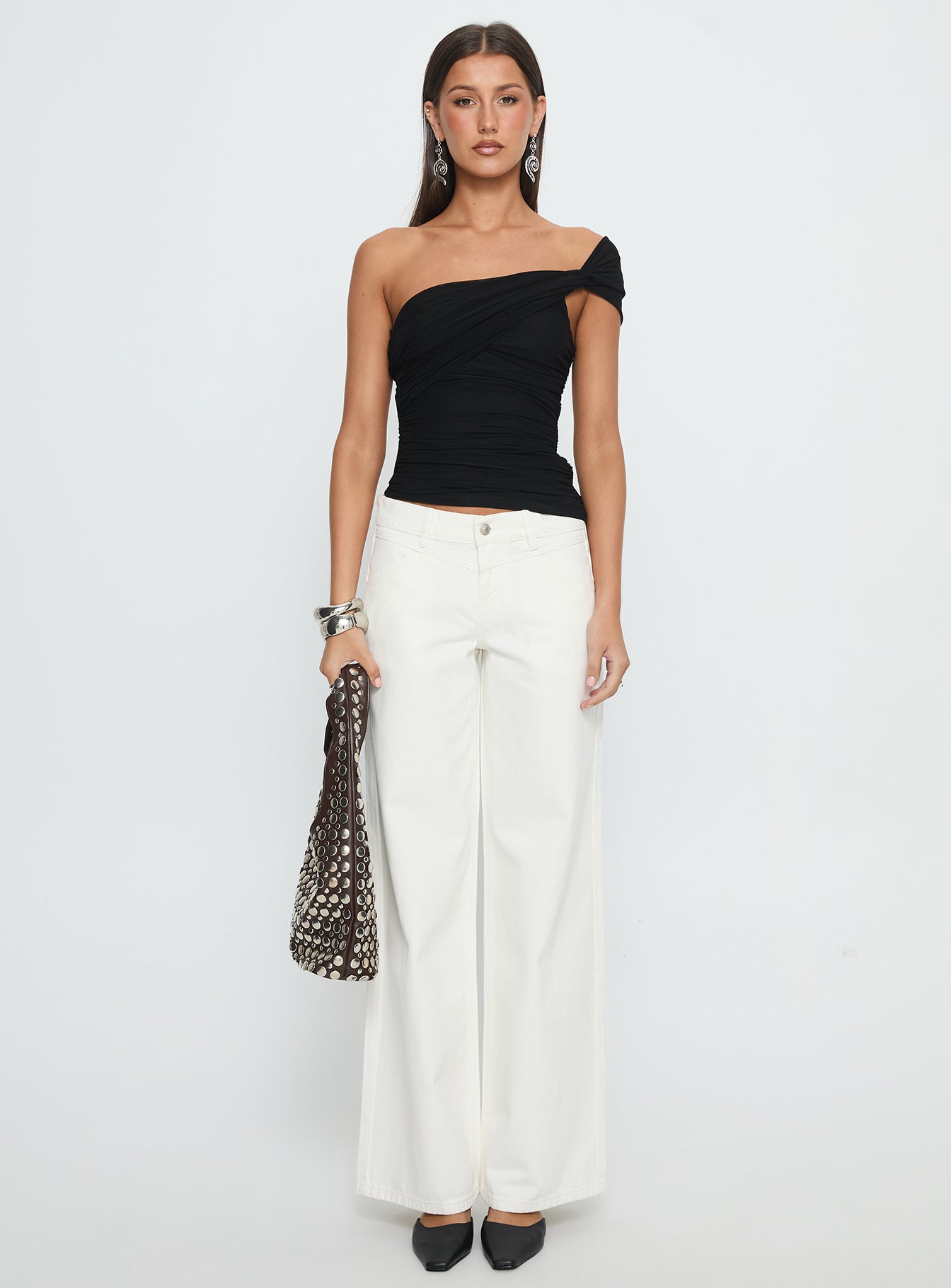 Keandra One Shoulder Top Black - Image 7