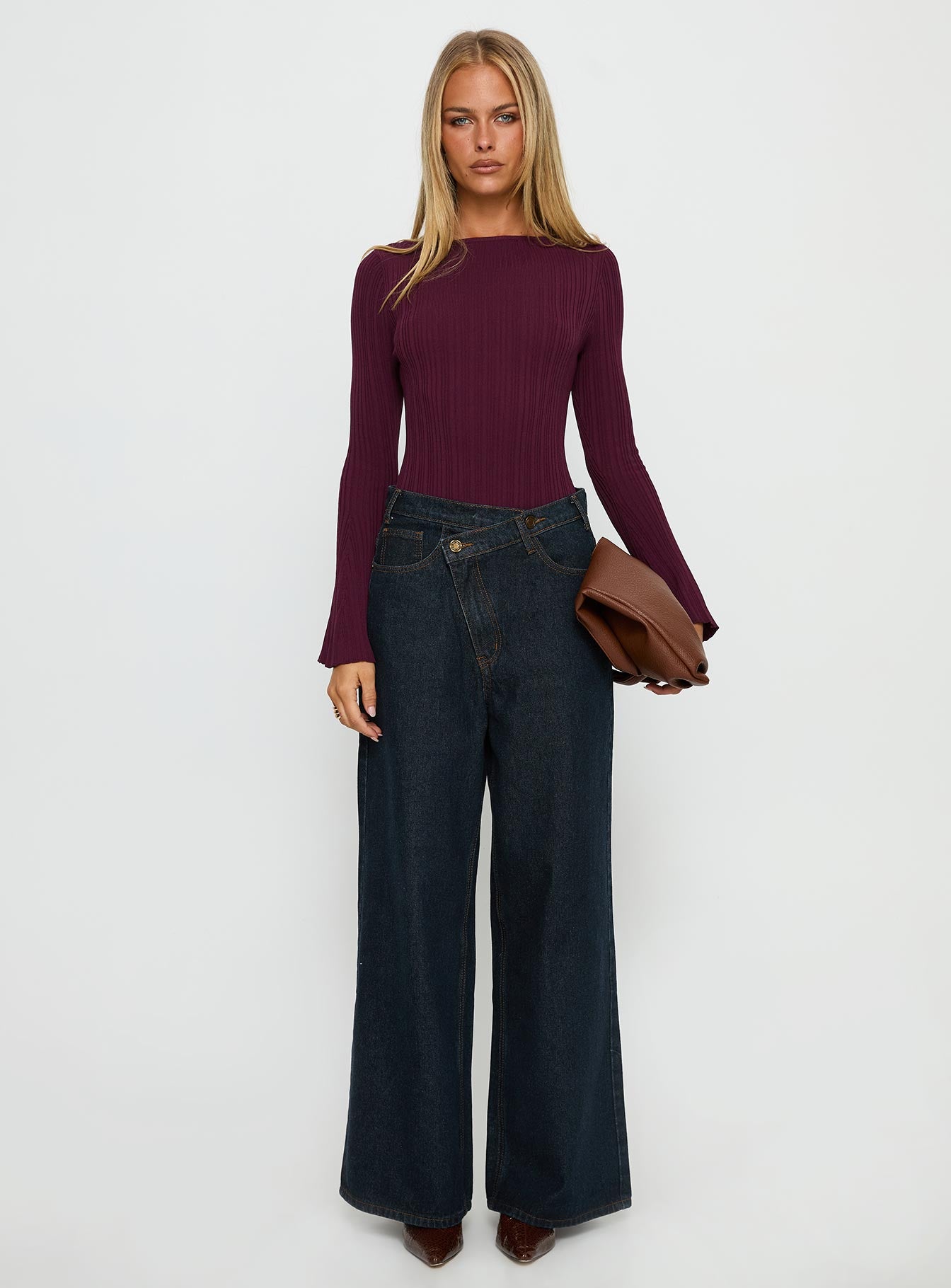 Mayok Long Sleeve Bodysuit Plum - Image 7