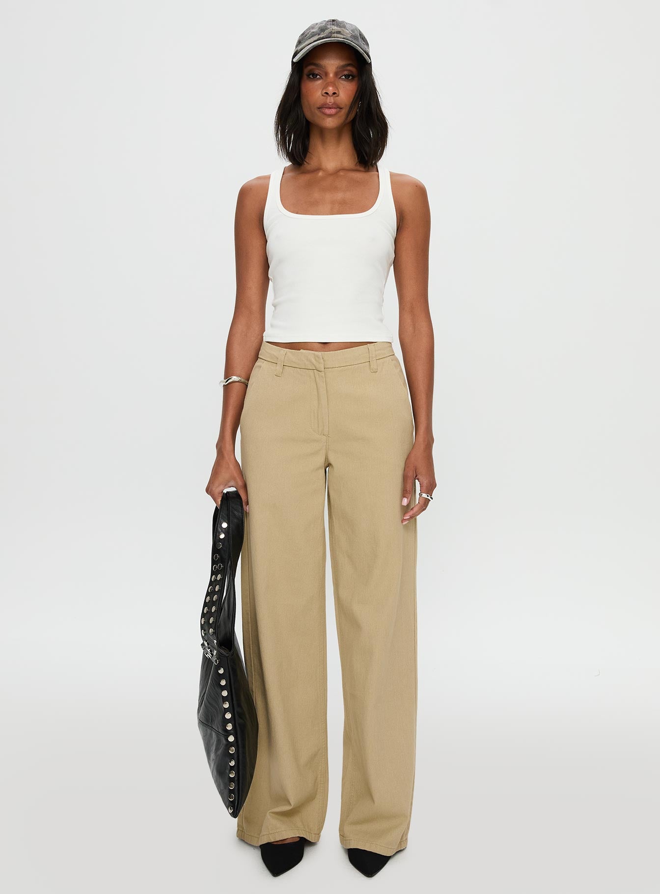 Latitude High Rise Wide Leg Pants Beige - Image 7