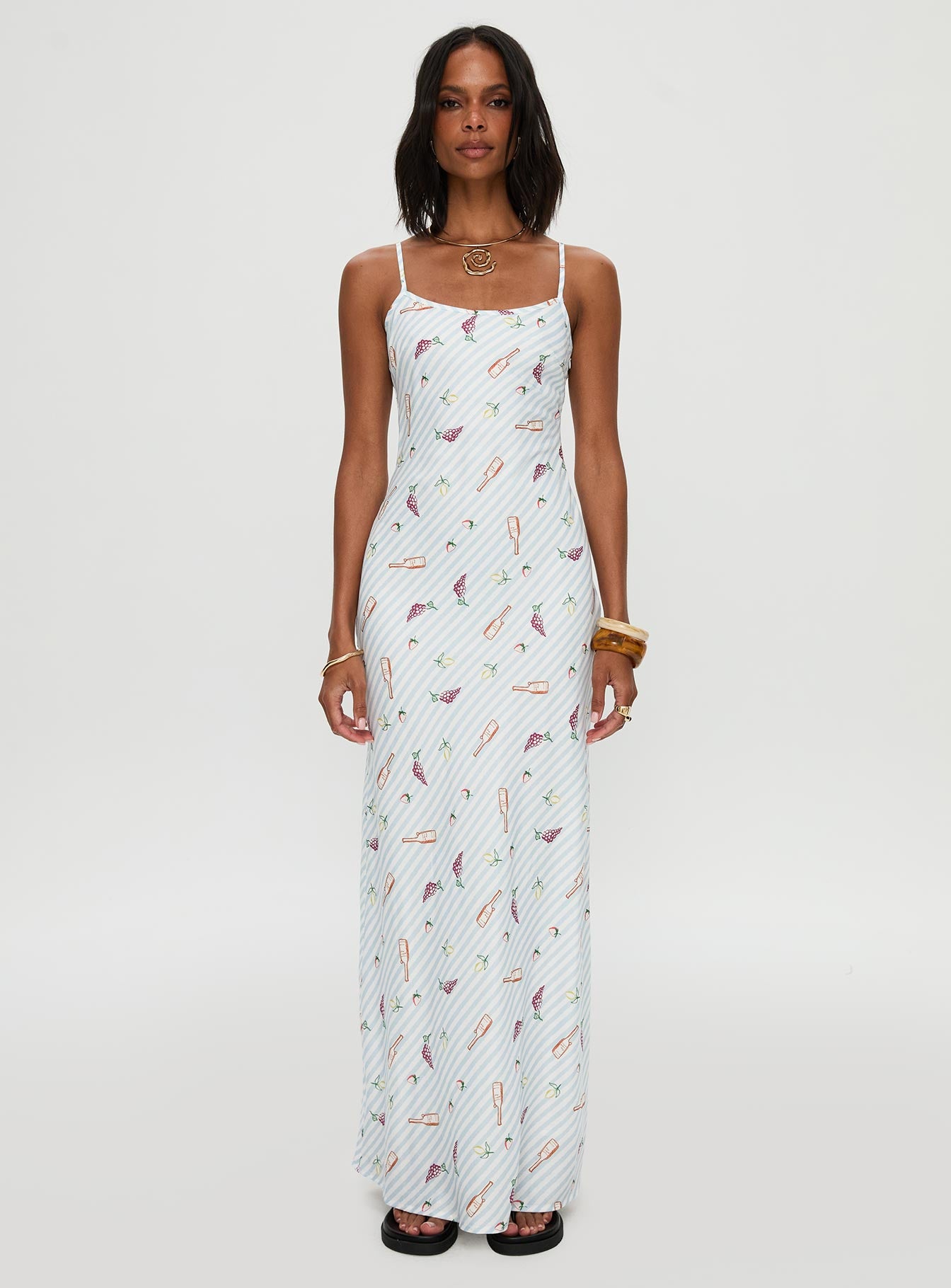 Charcuterie Maxi Dress Blue - Image 7