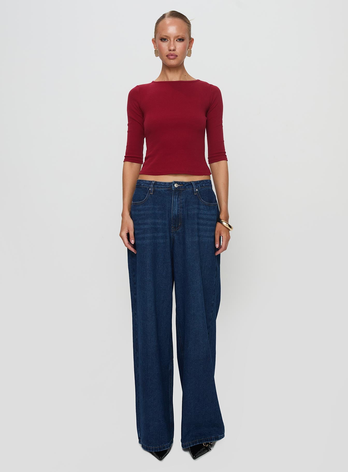 Elaia 34 Sleeve Top Red - Image 7
