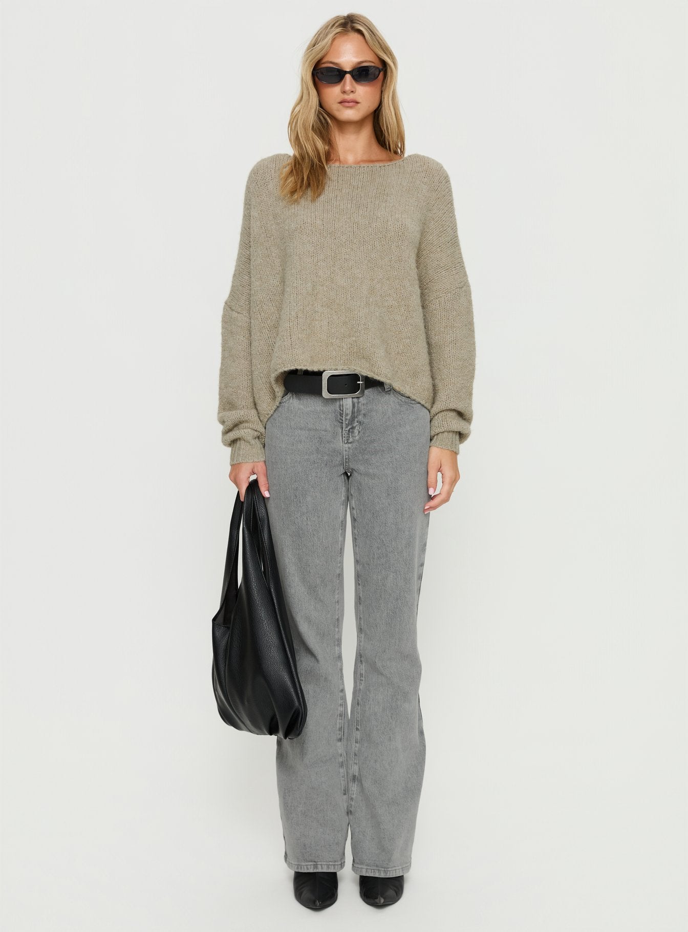 Magic Mirror Mid Rise Bootleg Jeans Washed Grey - Image 7