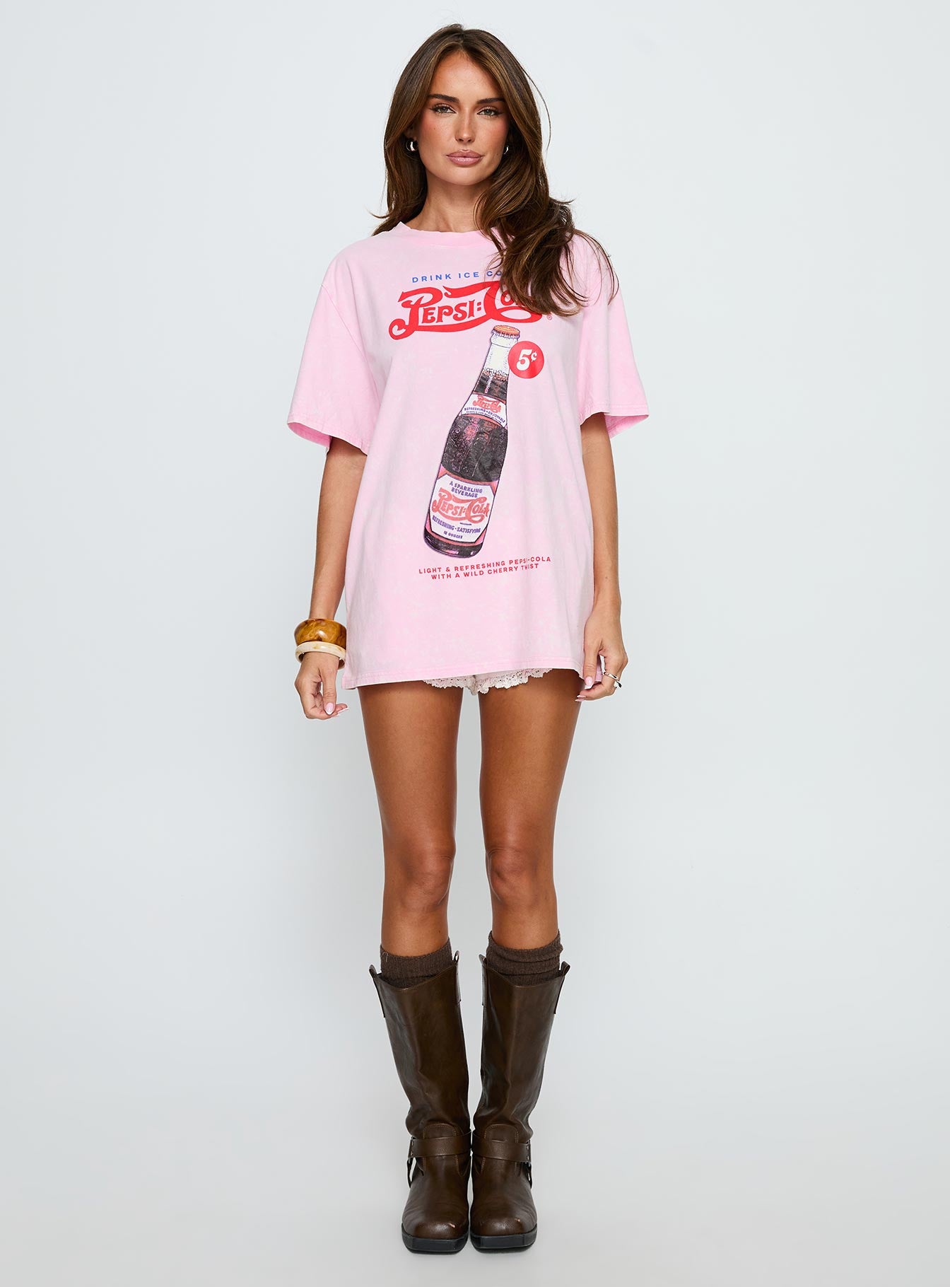 Pepsi Cola Graphic Top Washed Pink - Image 6