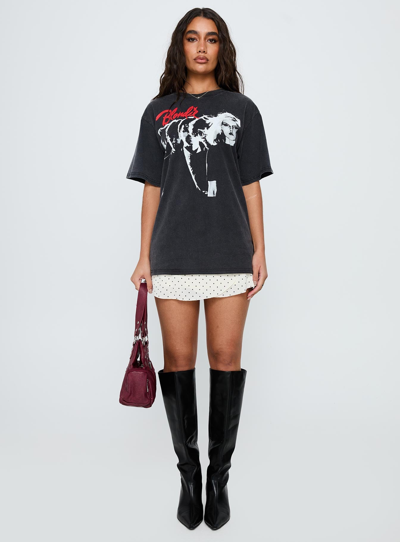 Blondie Vintage Oversized Graphic Tee Black - Image 7