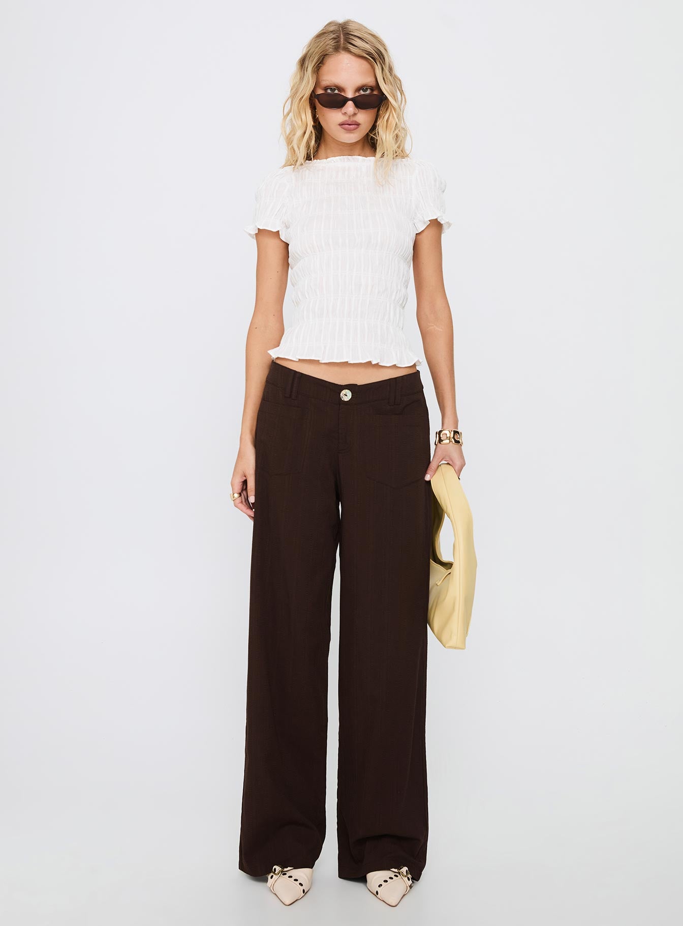 Romelle Shirred Top White - Image 7