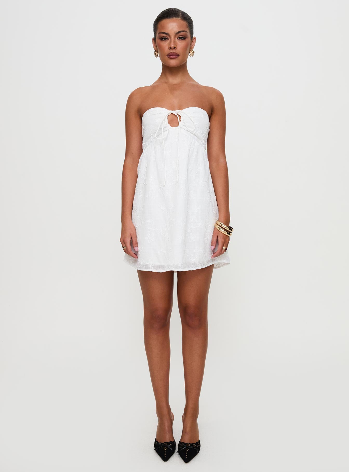 Rosenberg Strapless Mini Dress White - Image 10