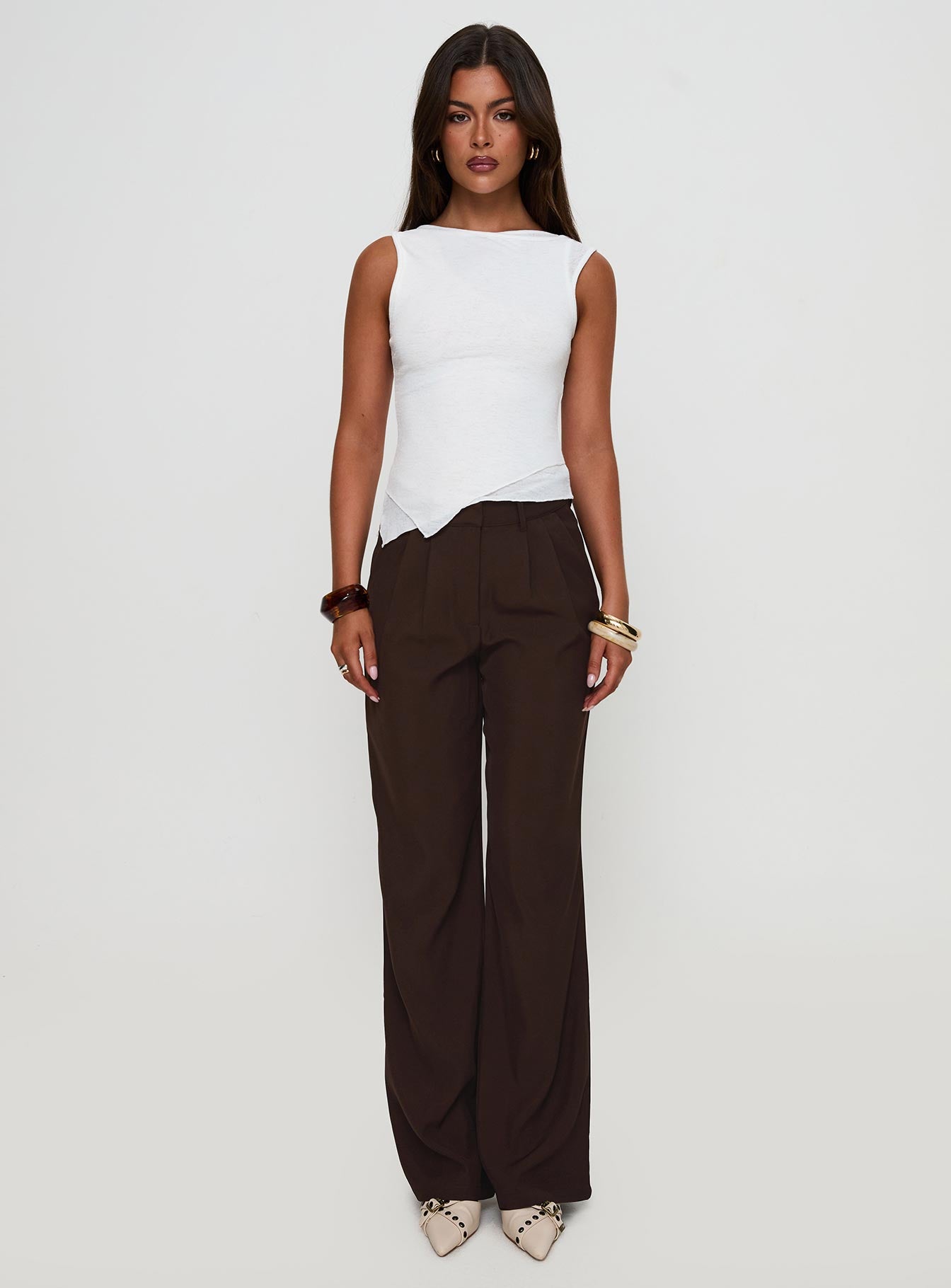 Ambient Wide Leg Pant Chocolate - Image 7