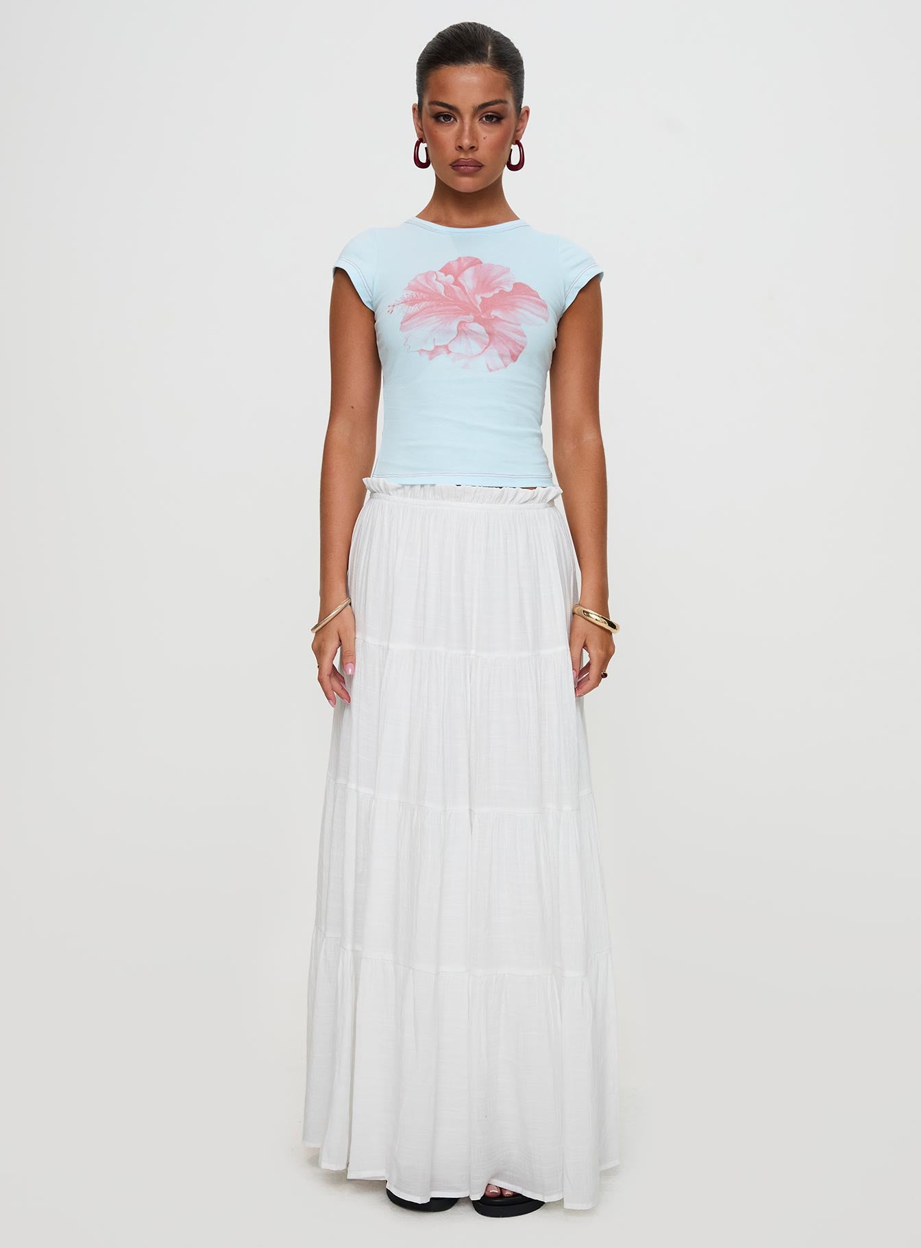 Owenz Hibiscus Baby Tee Blue - Image 12