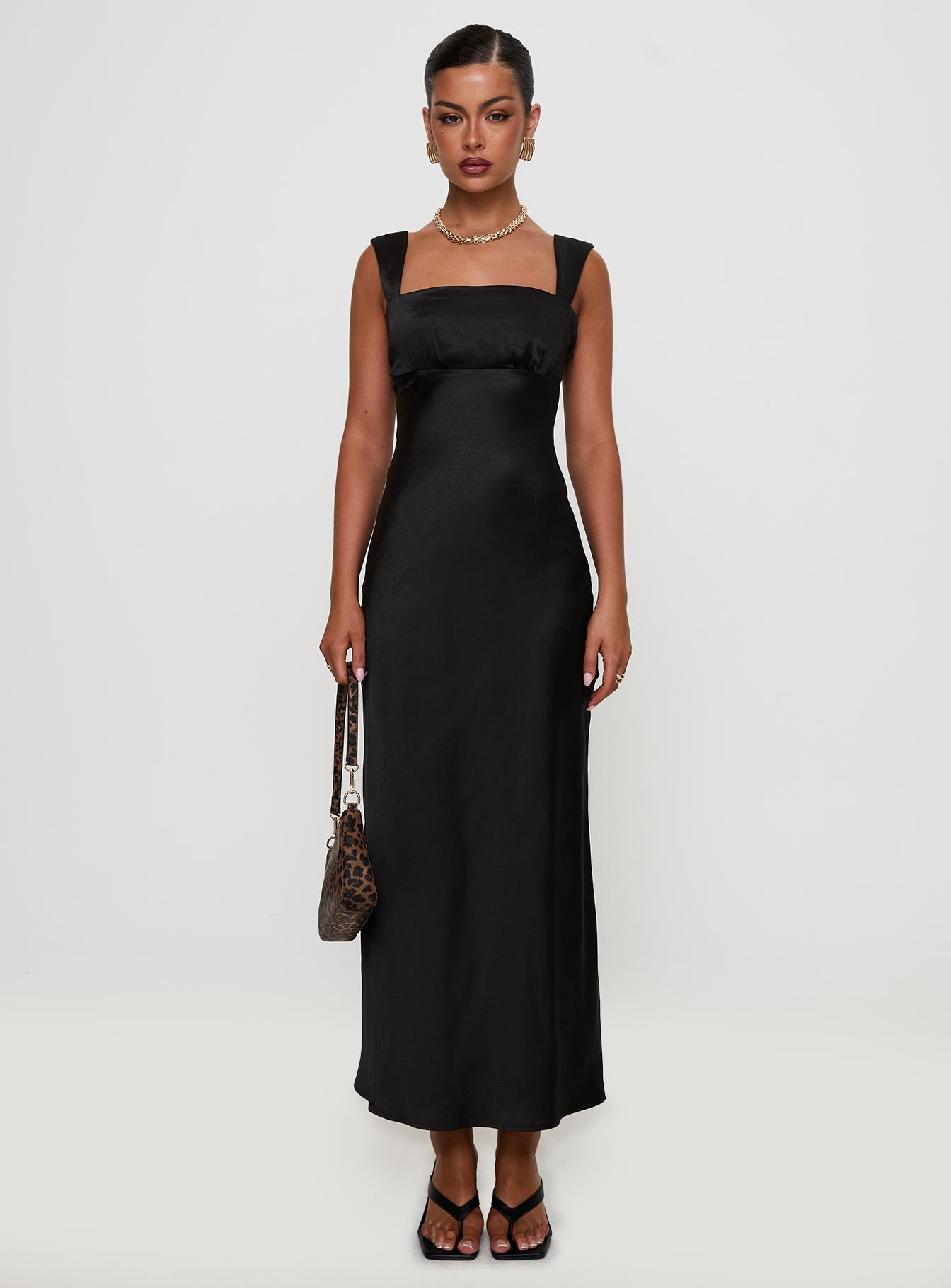 Radioactive Bias Cut Maxi Dress Black - Image 7