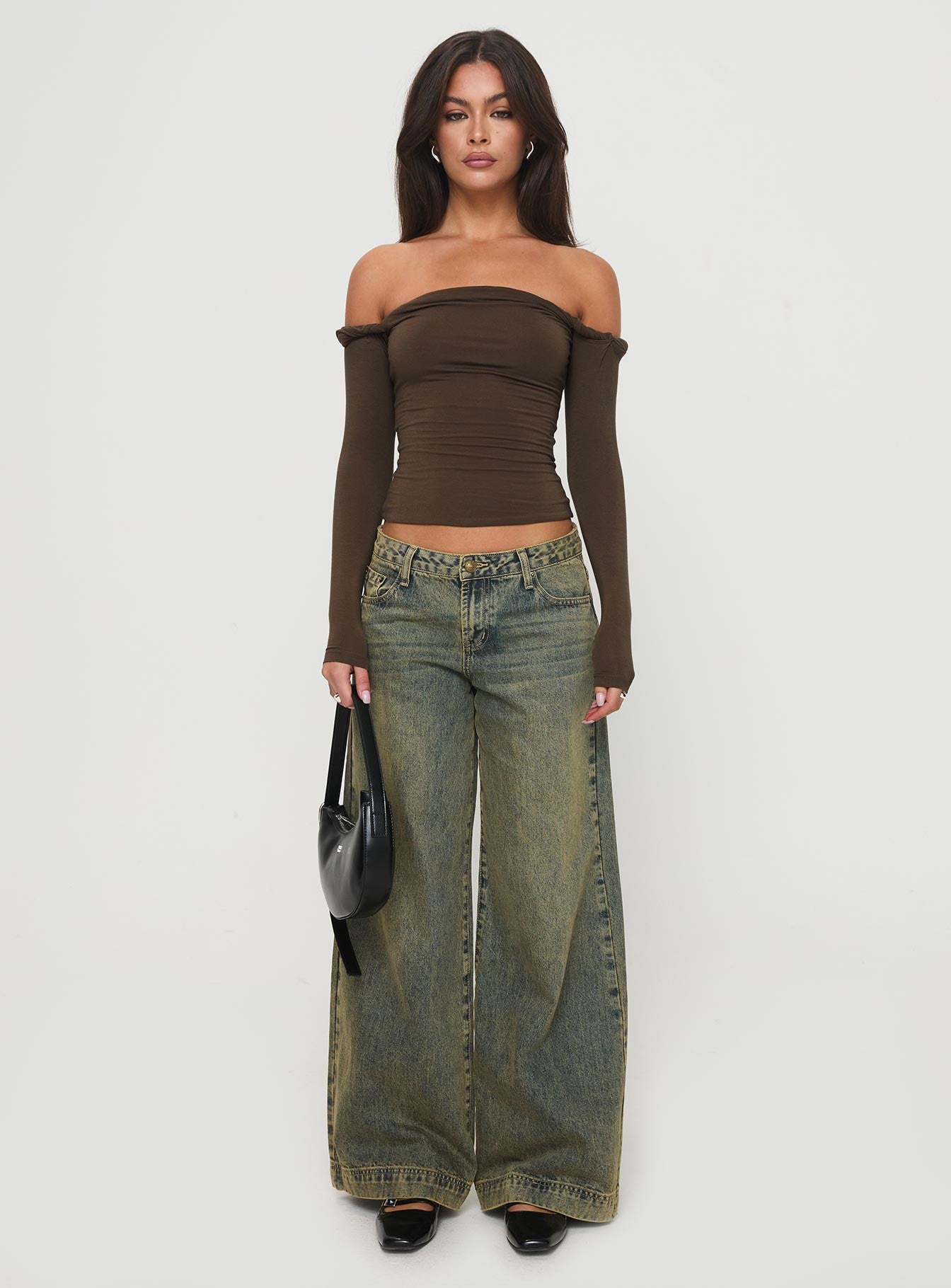 Dusky Long Sleeve Top Khaki - Image 7