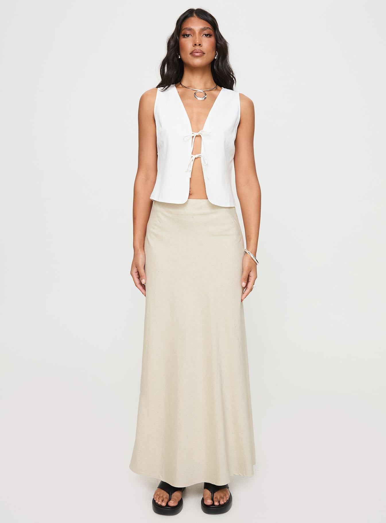 All In Maxi Skirt Beige - Image 7
