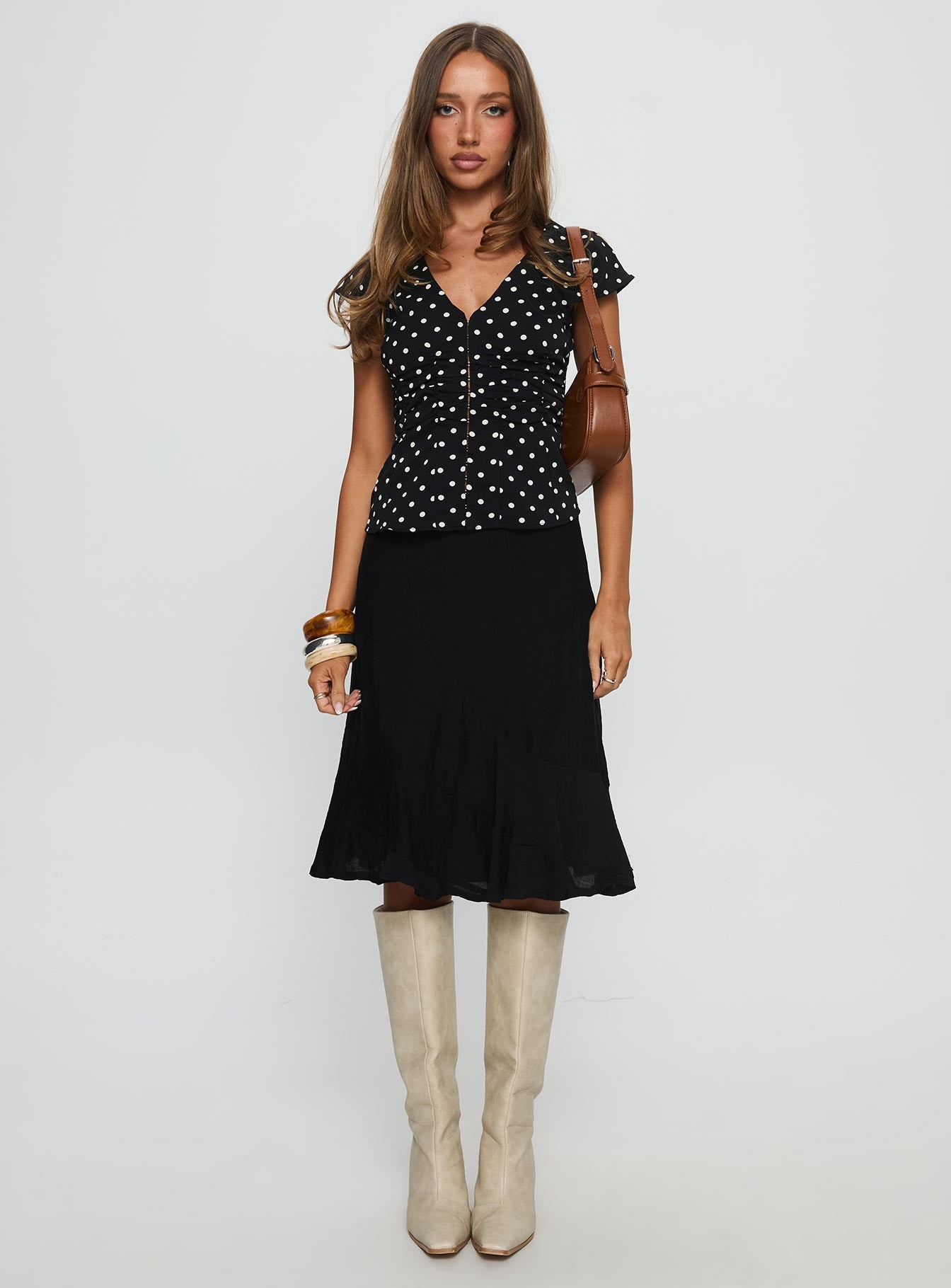 Indulgence Corset Top Black Polka - Image 7