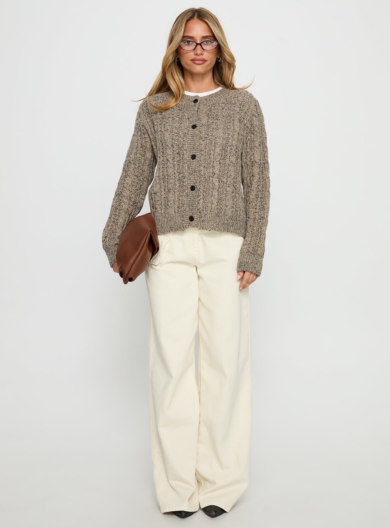 Kaytee Button Up Knit Cardigan Grey - Image 6