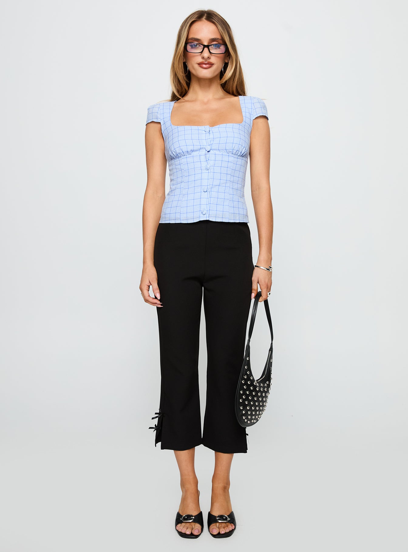 Getting Close Button Up Top Blue Check - Image 7