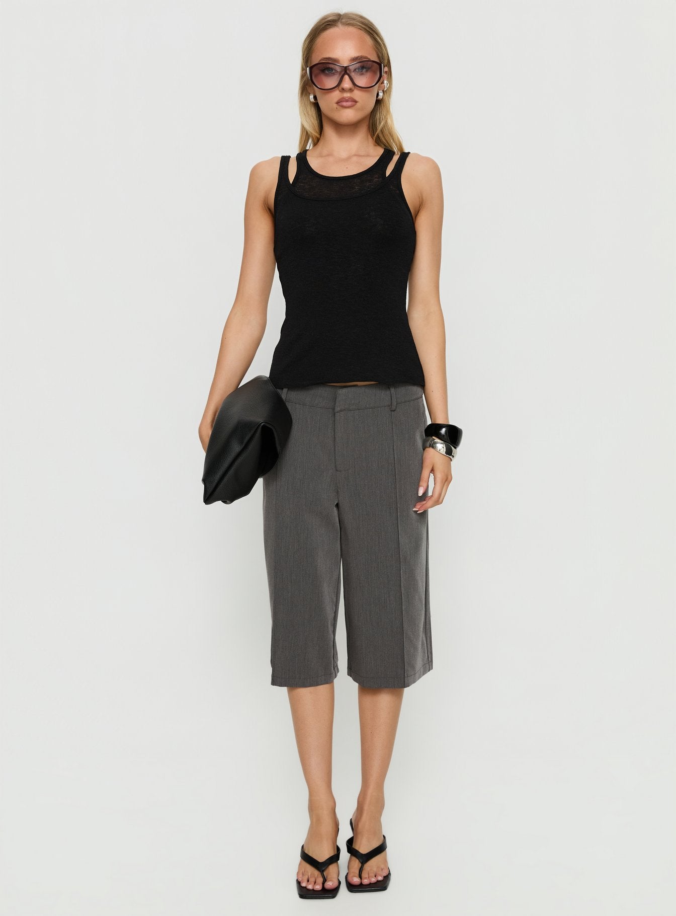 Ceyla Layered Tank Top Black - Image 7