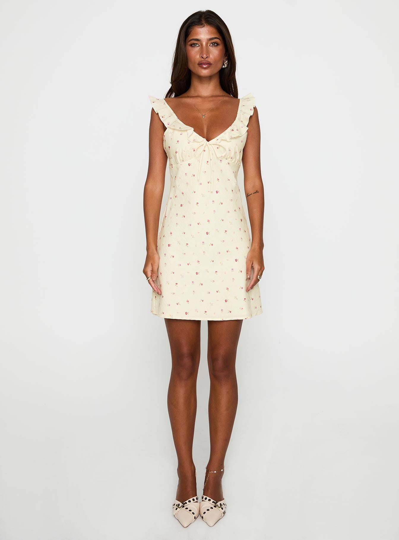 Tattoo Kisses Frill Mini Dress Floral - Image 7