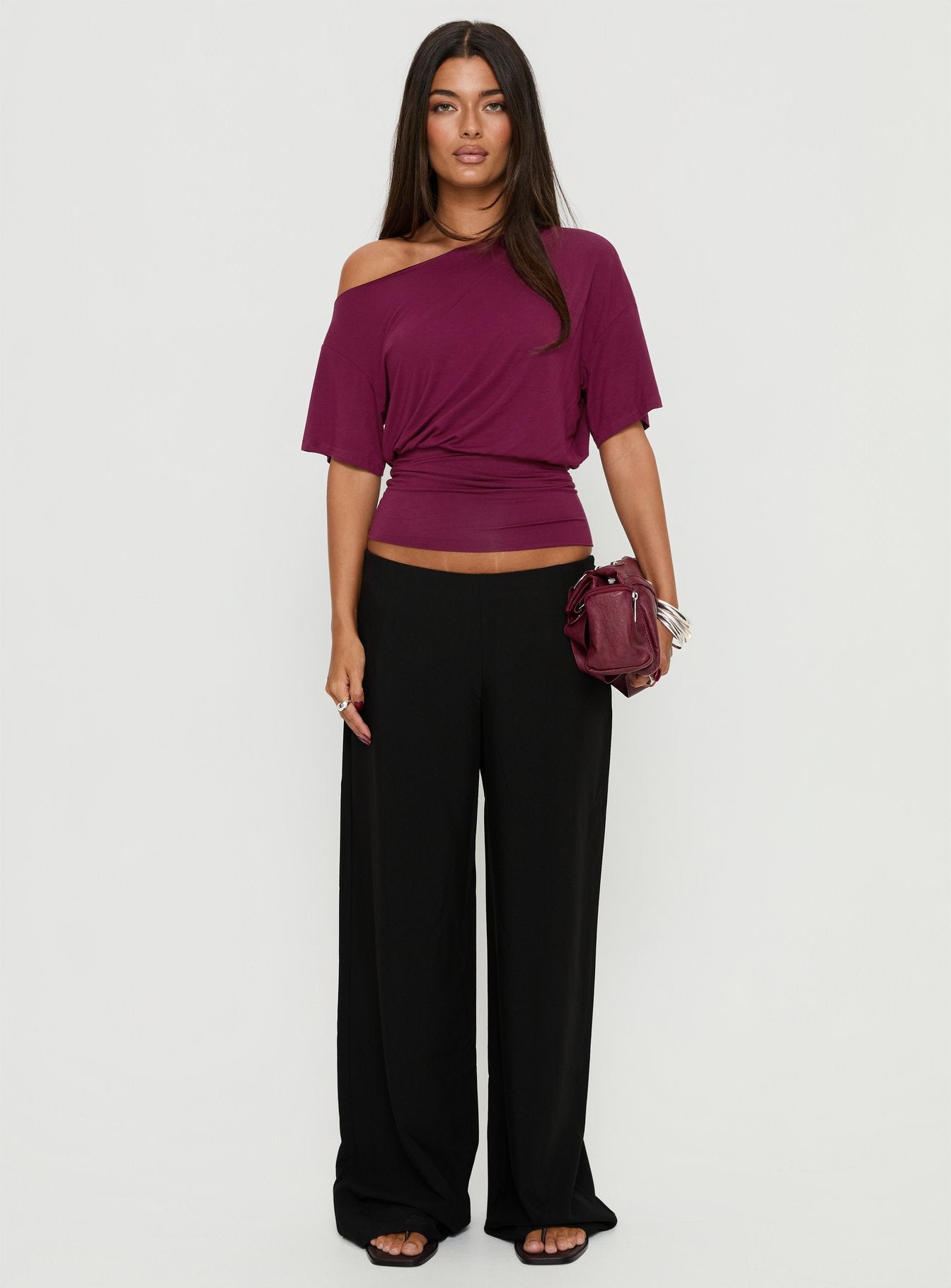 Khane Low Rise Wide Leg Pant Black - Image 7