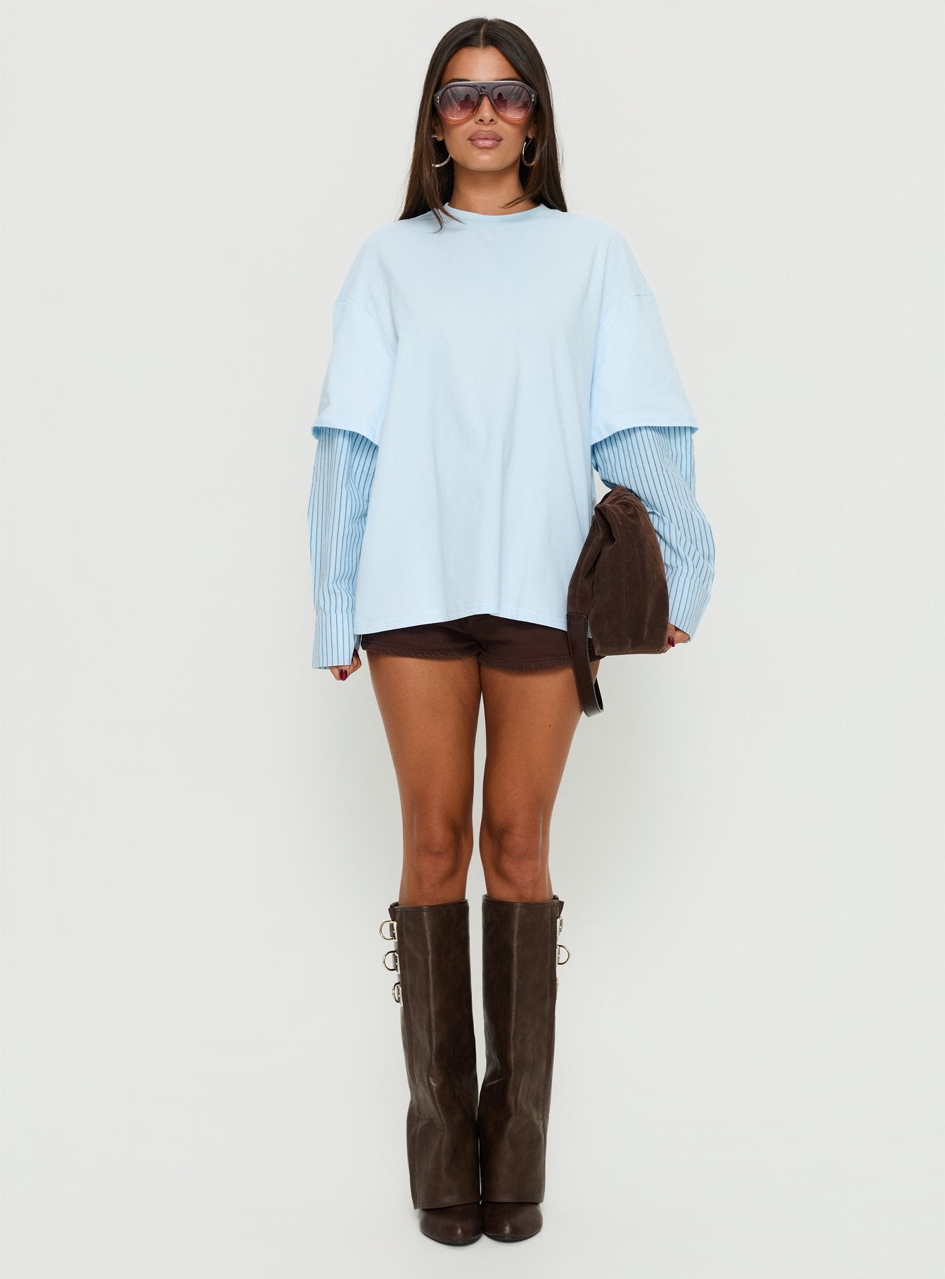 Renelle Layered Long Sleeve Top Multi - Image 7