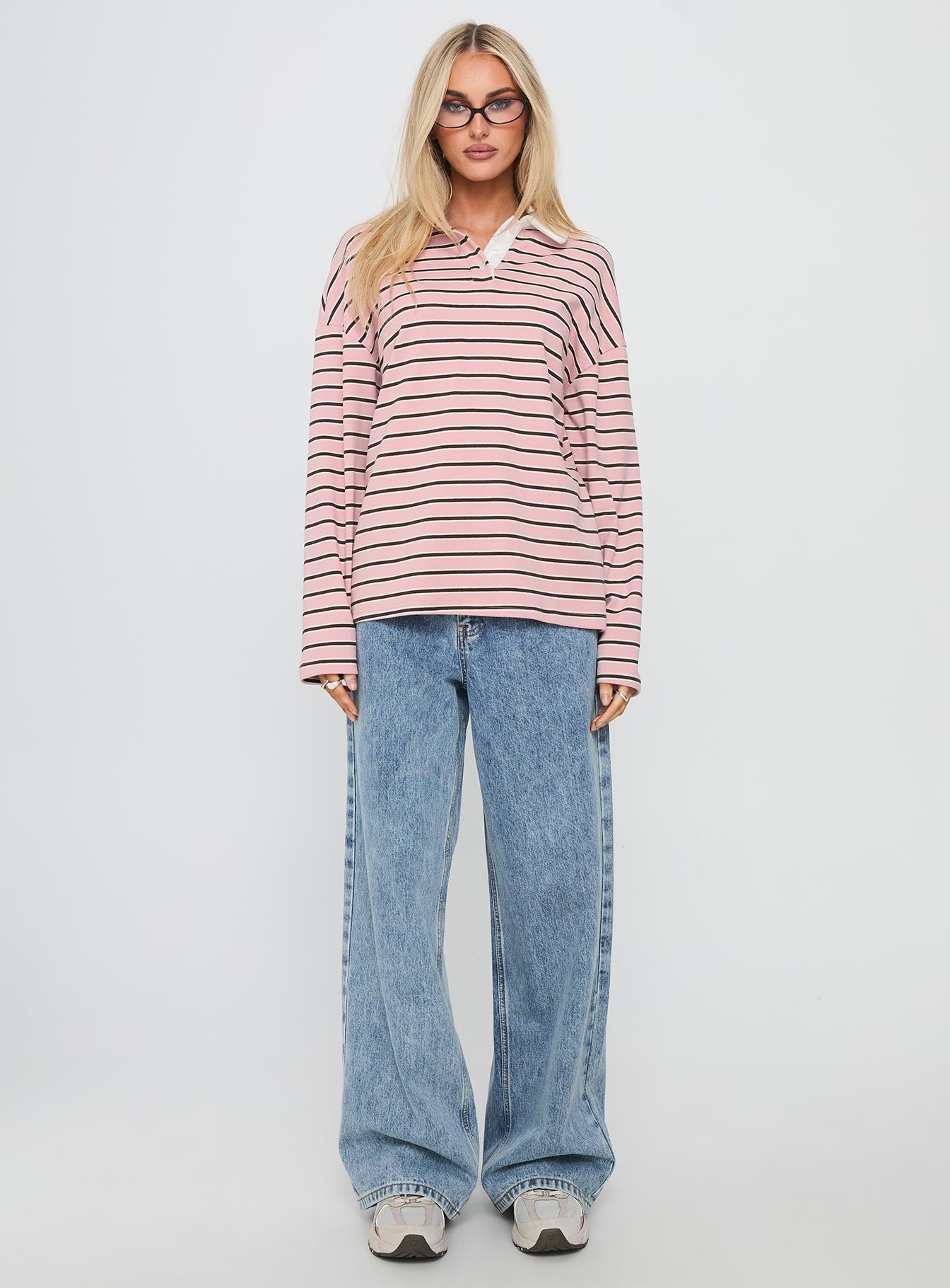 High Regard Collared Jersey Pink Stripe - Image 7