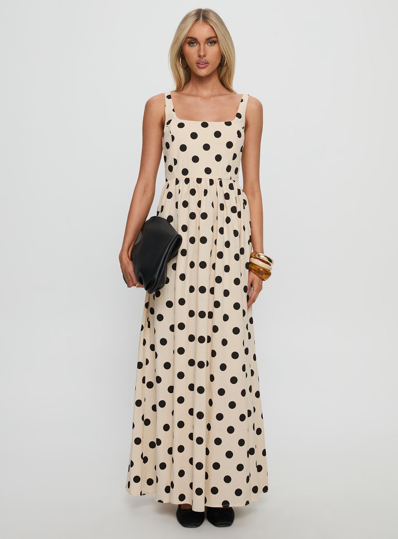 Cartmel Maxi Dress Cream Polka Dot - Image 7