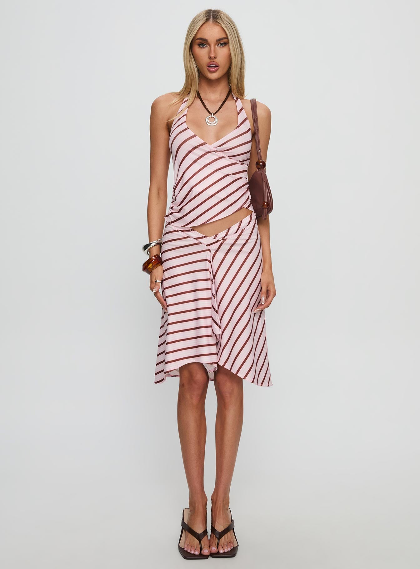 Fayez Top Diagonal Pink Stripe - Image 7