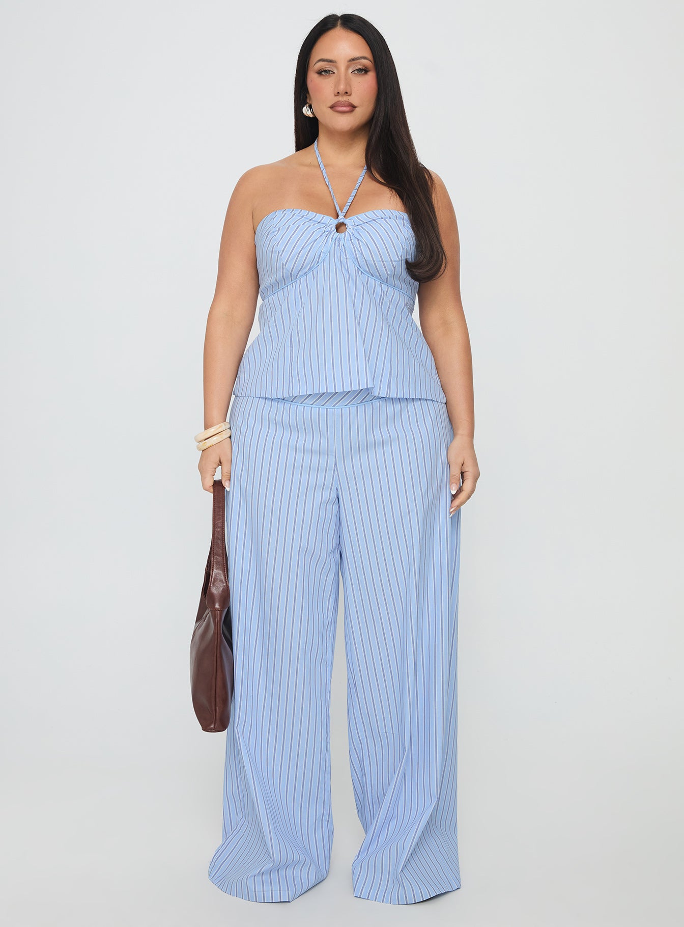 Sofea Halter Top Blue Stripe Curve - Image 7