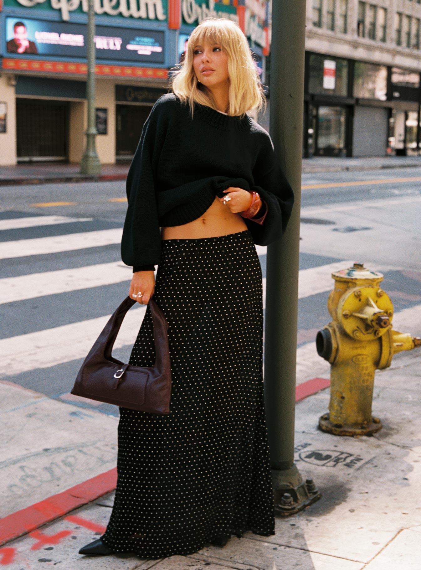 Ford Maxi Skirt Onyx Polka - Image 11