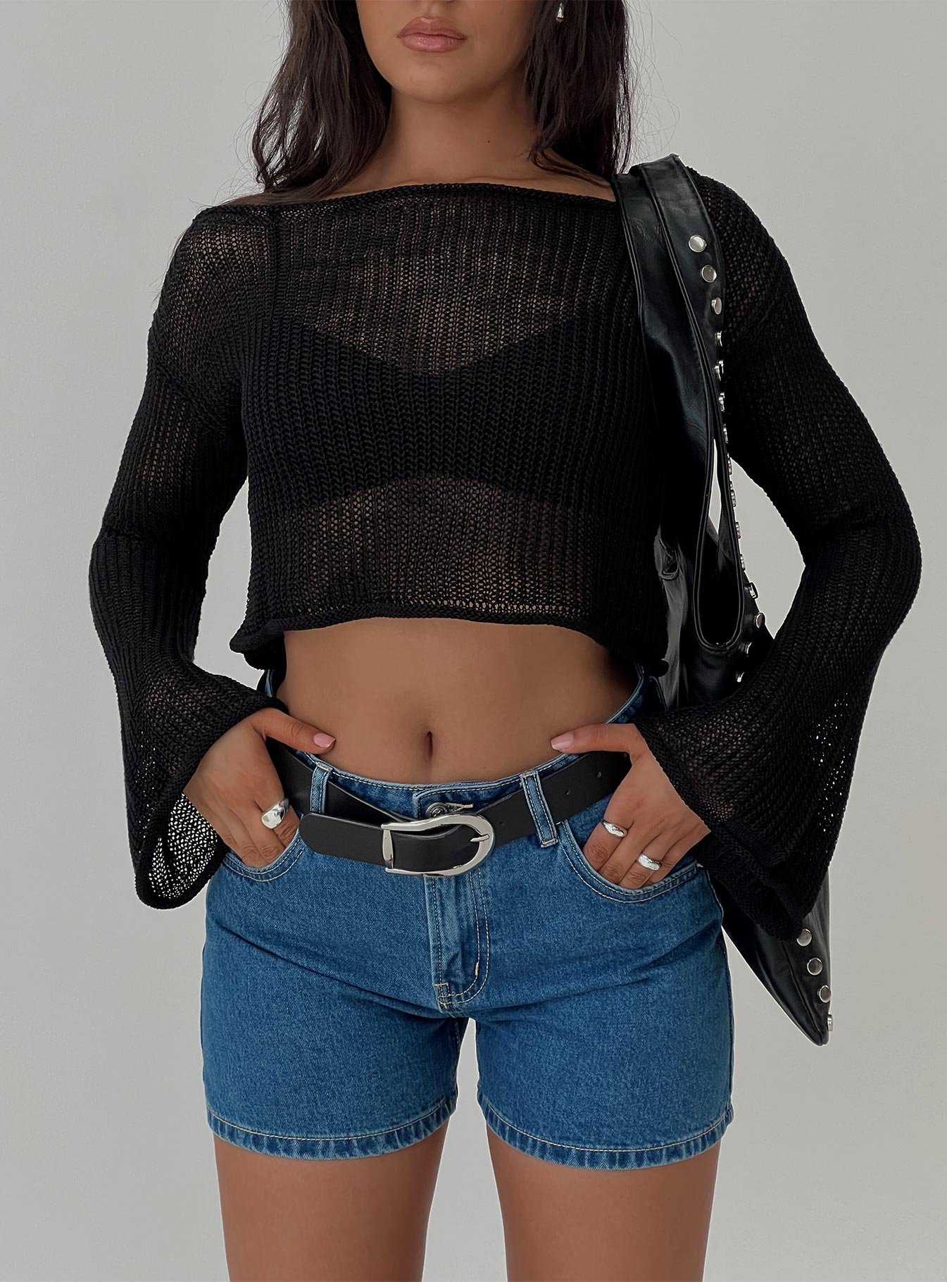 Saldana Shorts Mid Blue Denim - Image 8