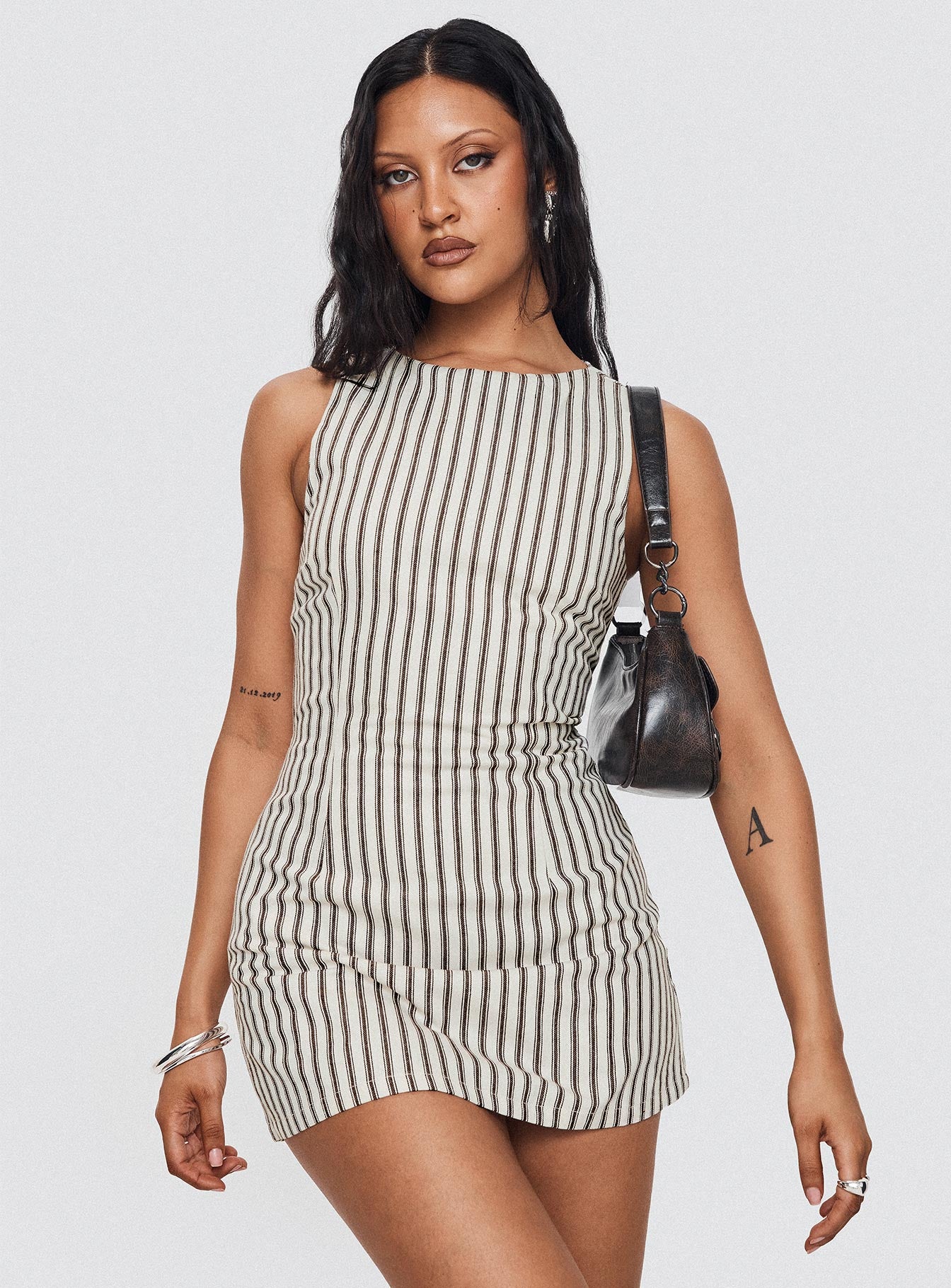 Yumiko Romper Brown Stripe - Image 8